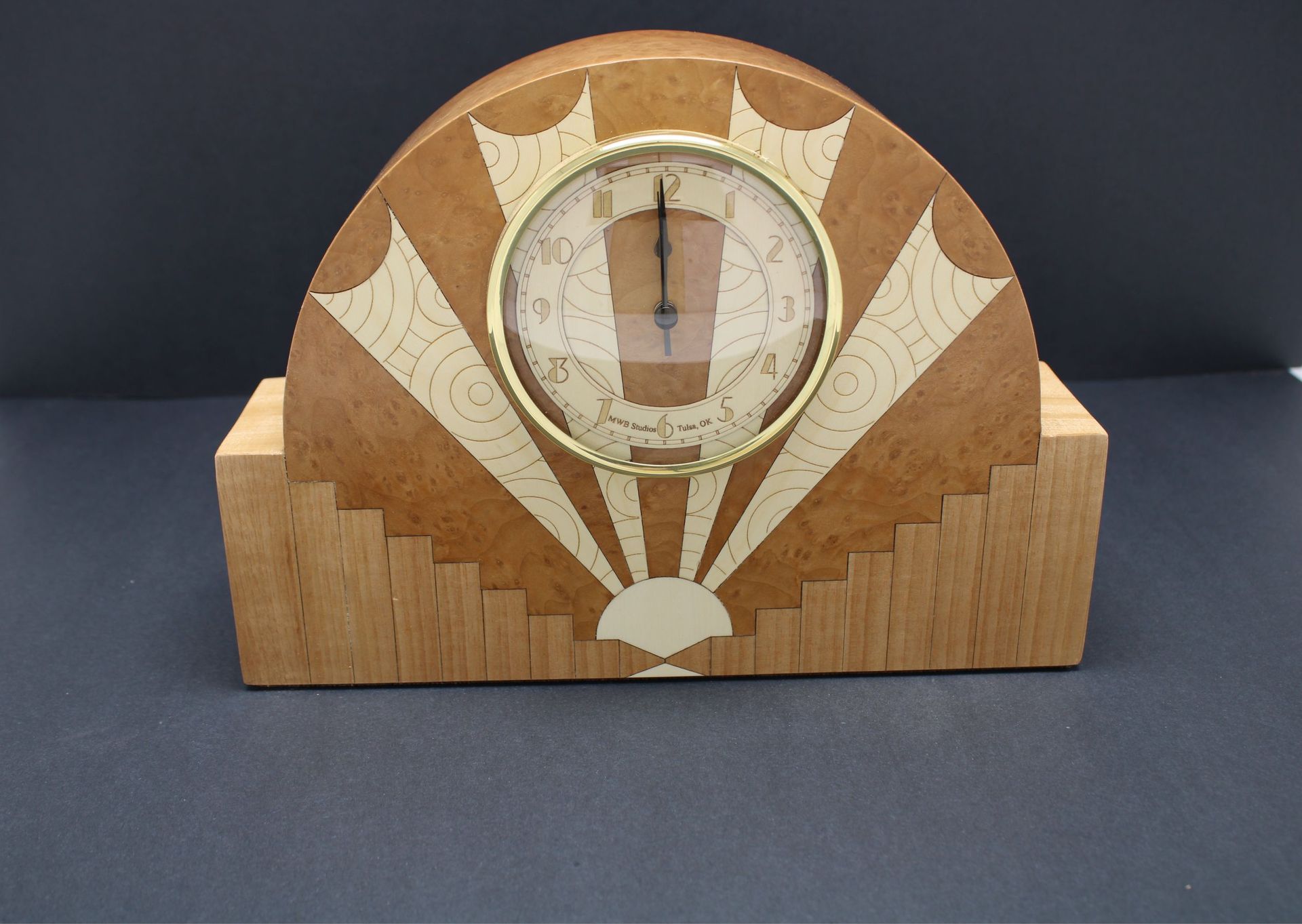 Art Deco Clock, Handcrafted In The U.S. Mc-45 Free Shipping And Engraving 4