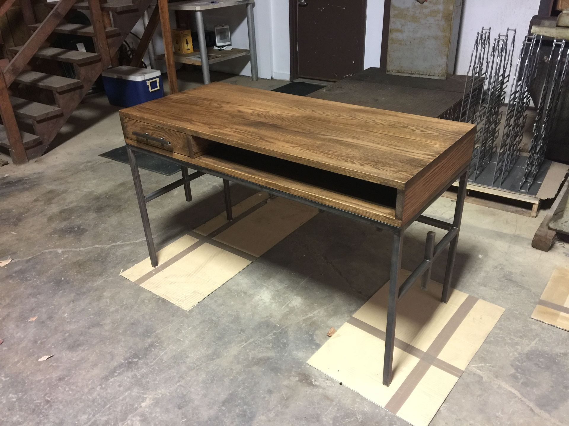 Industrial Oak Top Desk 2
