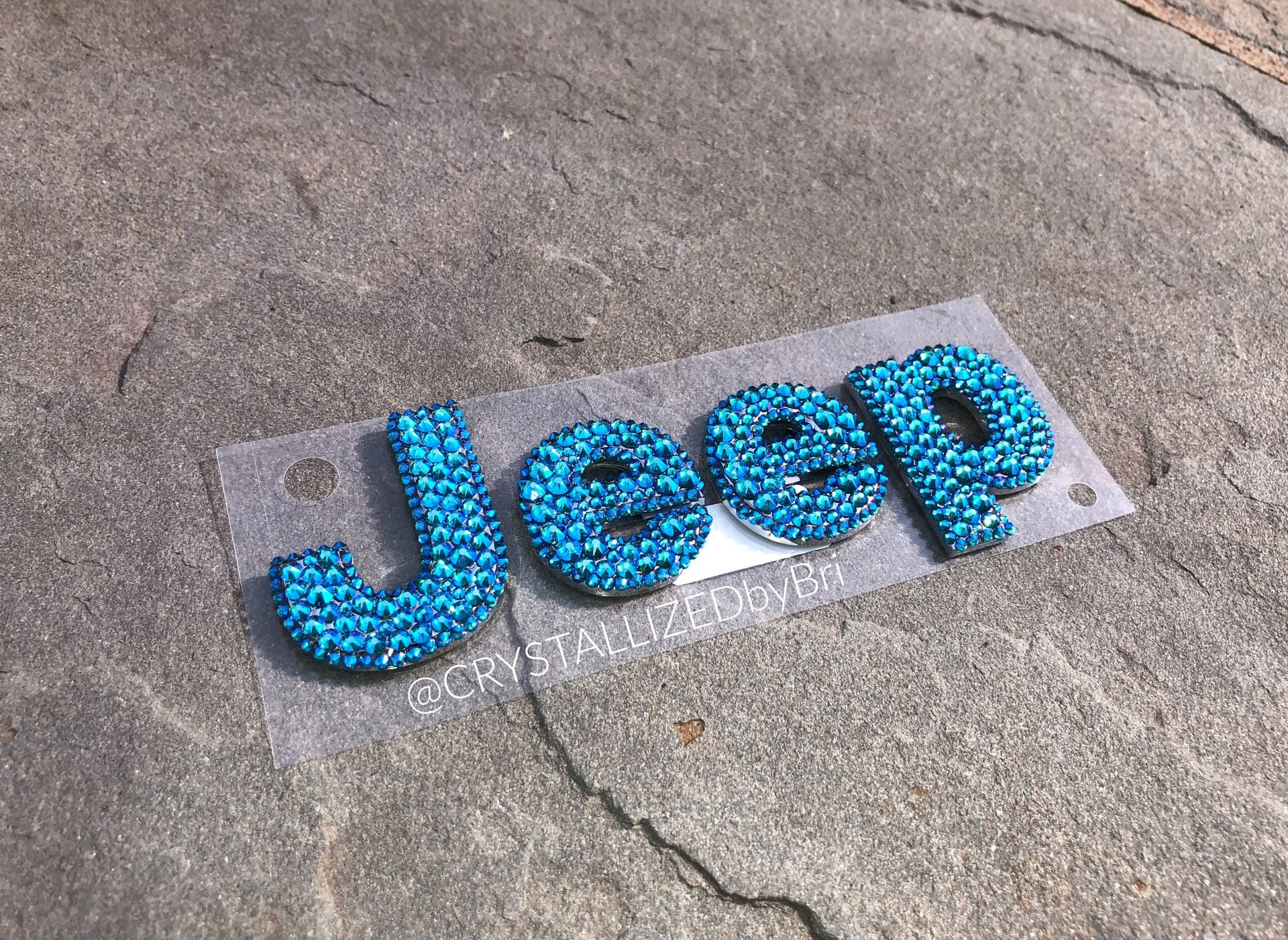 Jeep Crystallized Car Emblem Letters Bling Genuine European Crystals Bedazzled 1