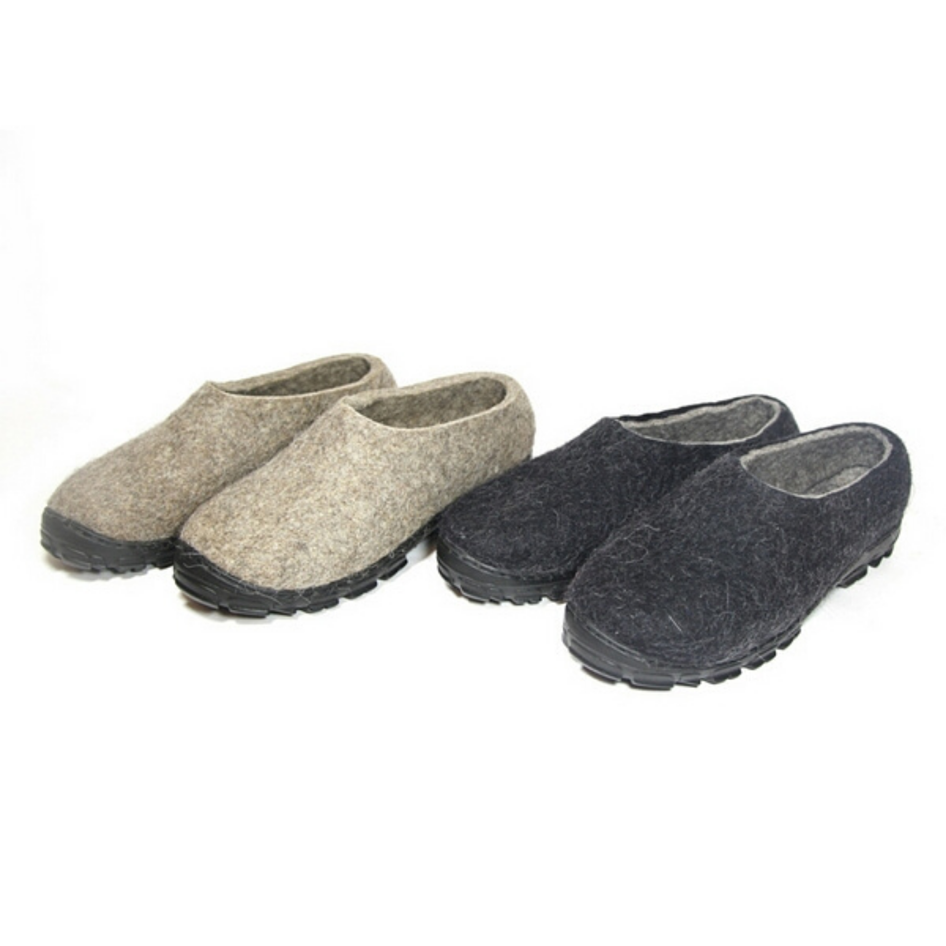 Mens Felted Wool Loafers Organic Beige 4