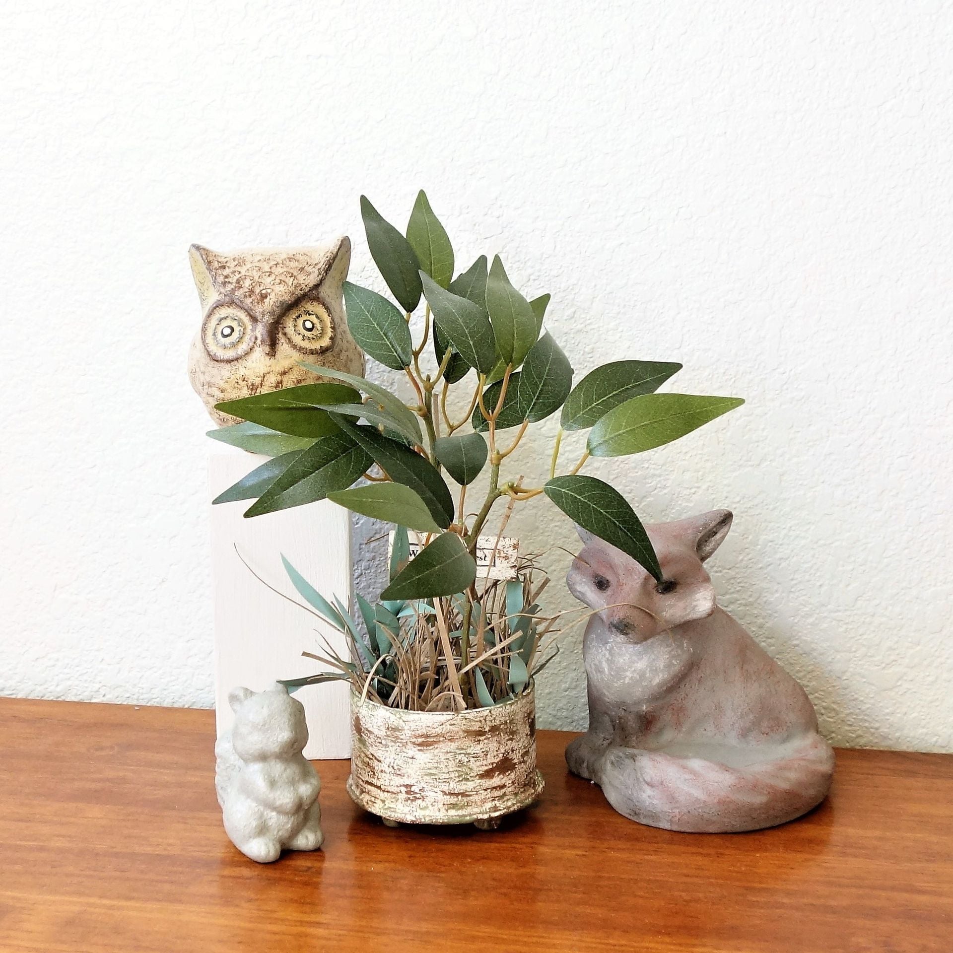 Hand Finished Owl Figurines Owl Statue Woodland Nursery Decor 2 