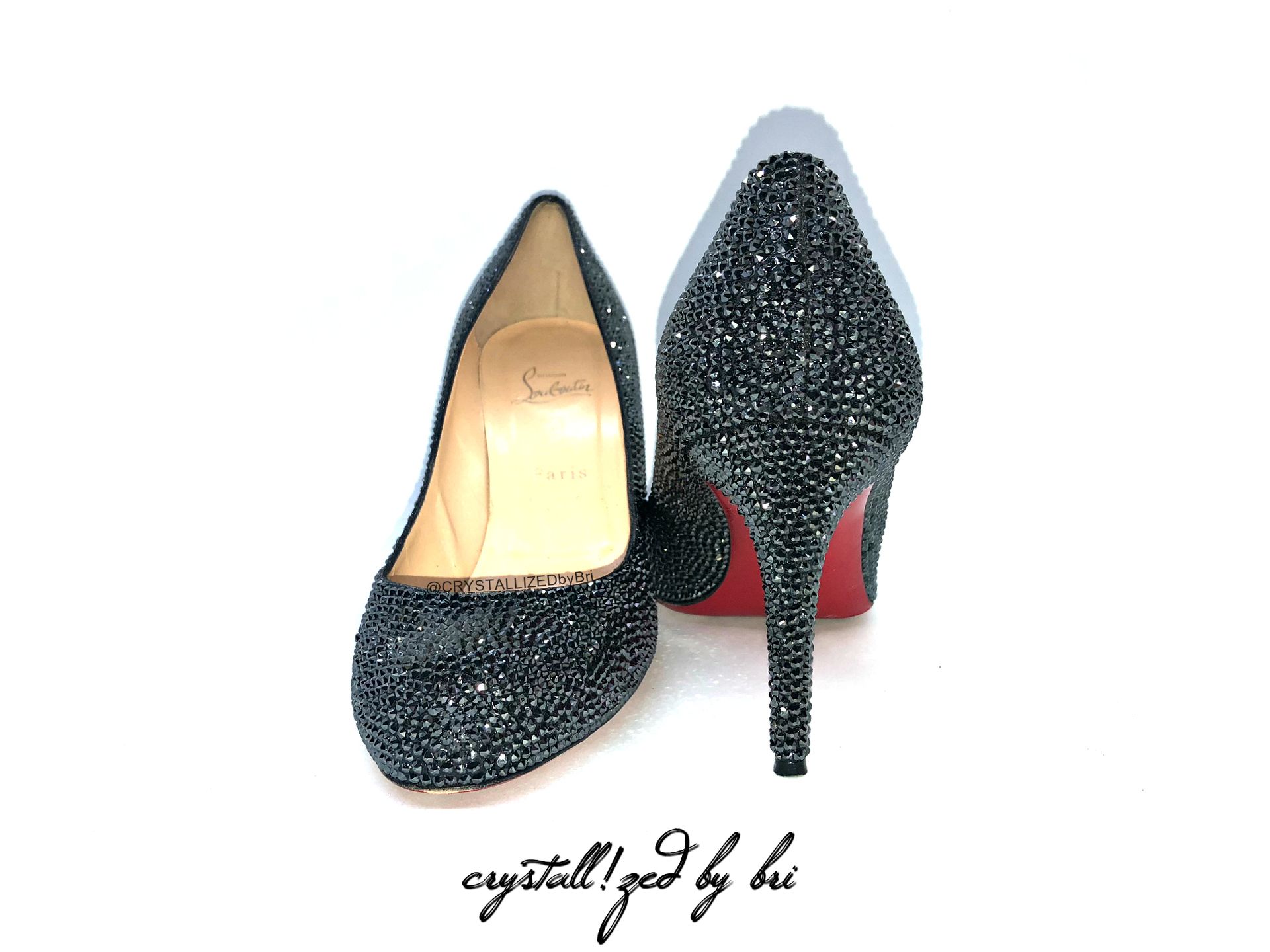 Fully Crystallized High Heels Bling Shoes Genuine European Crystals Bedazzled Pumps Bridal Wedding 5 