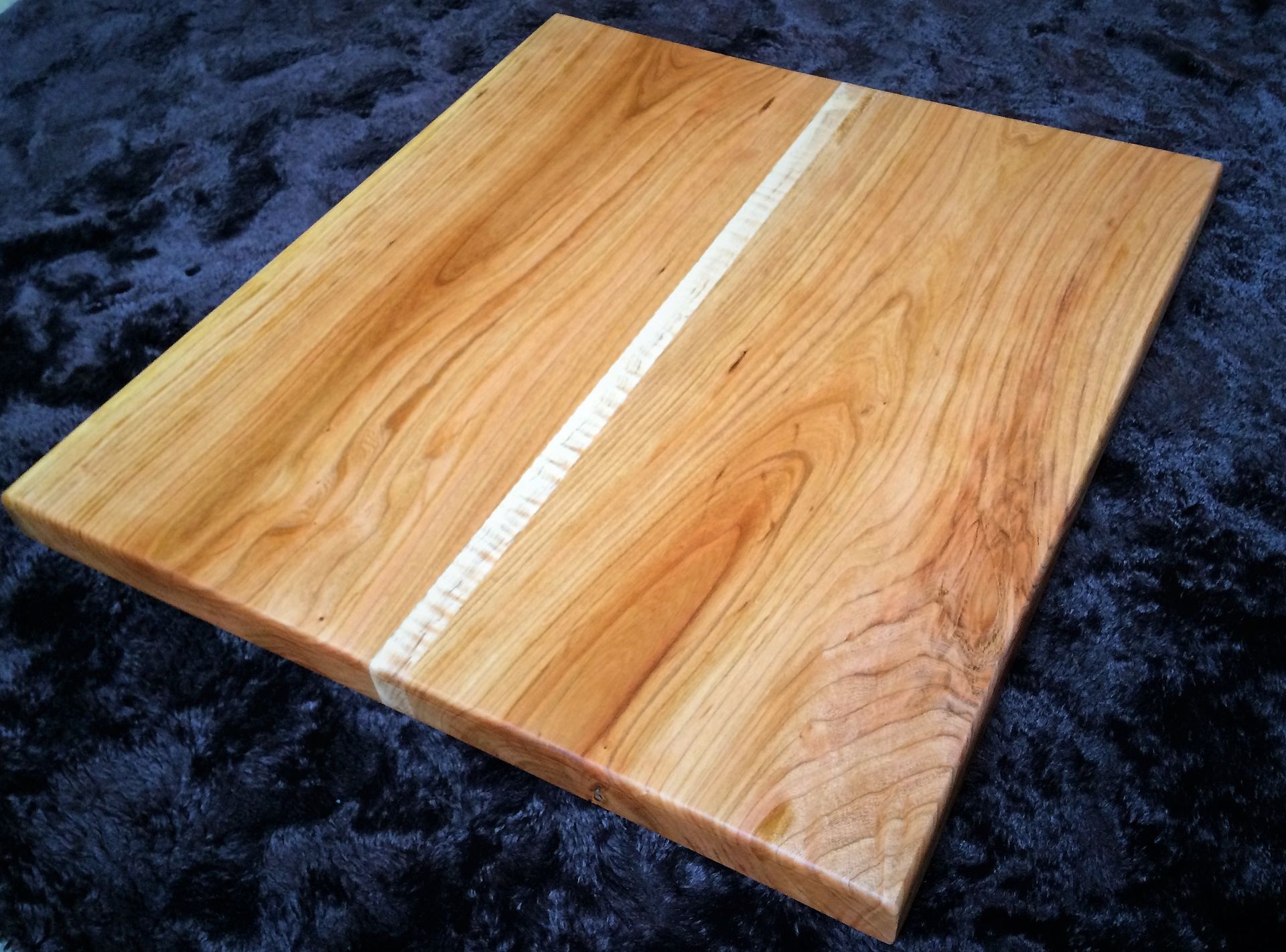 Cherry Butcher Block With Tiger Maple Accent