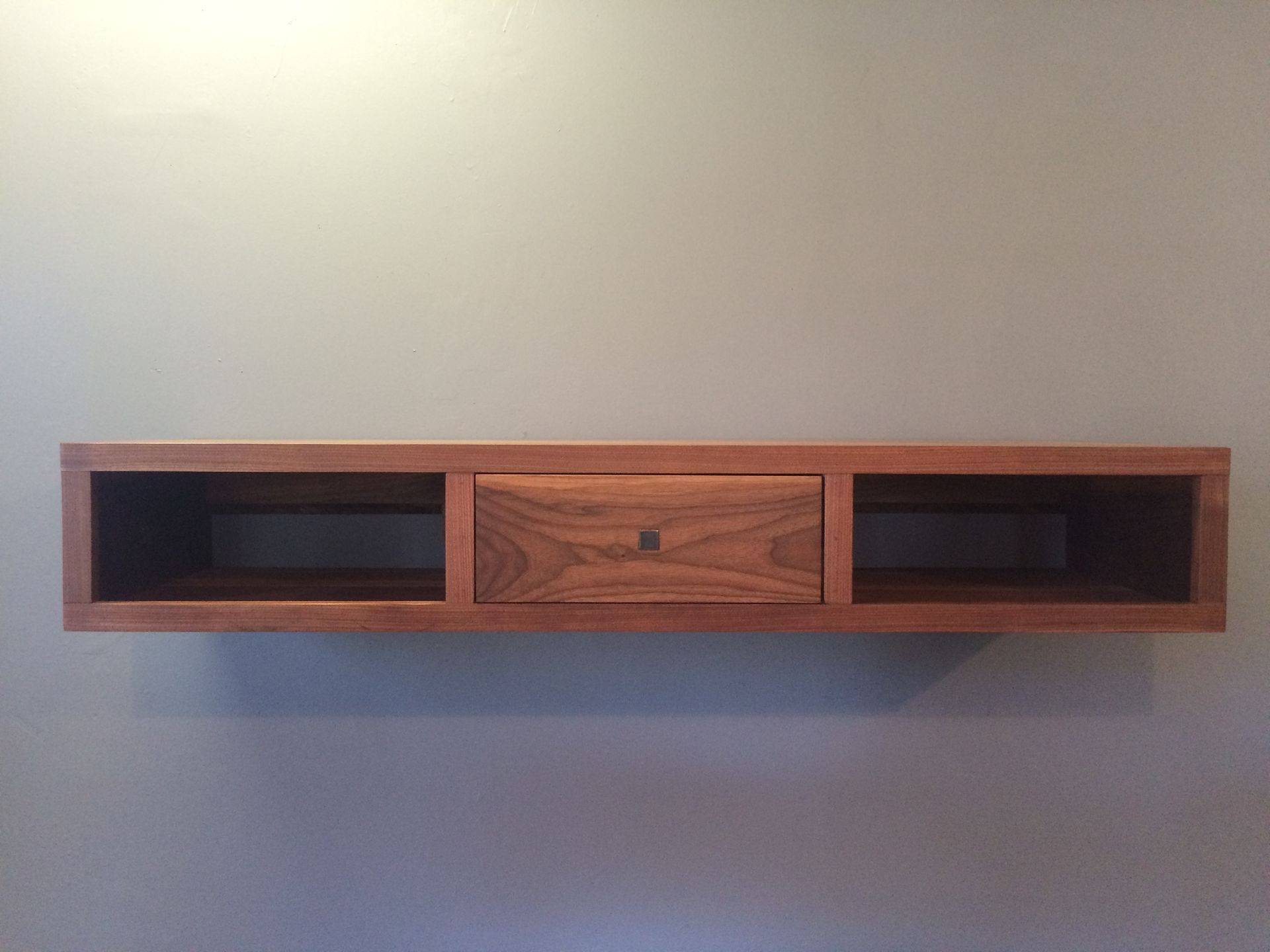 American Walnut Floating Console. 4 