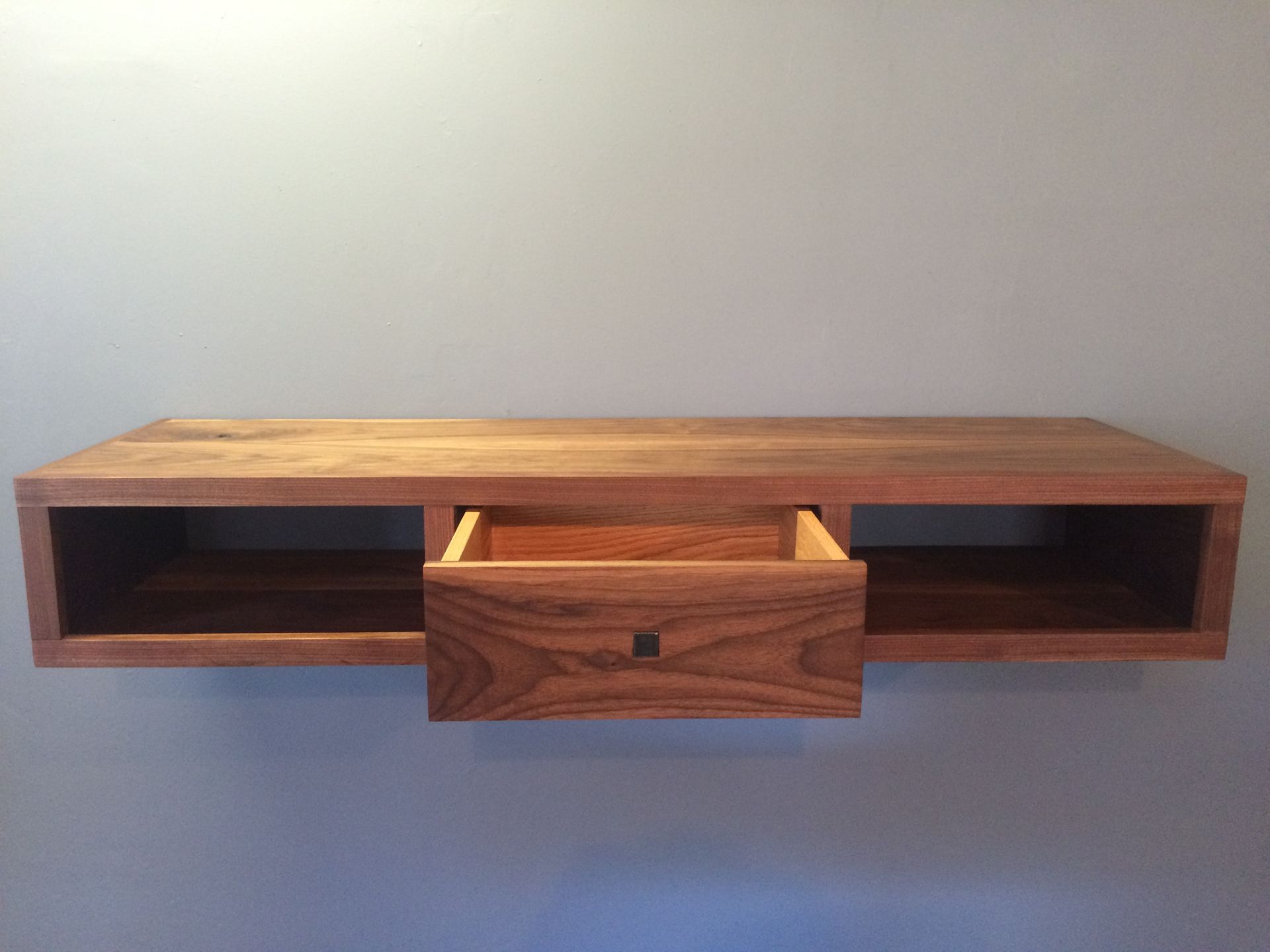 American Walnut Floating Console. 5 