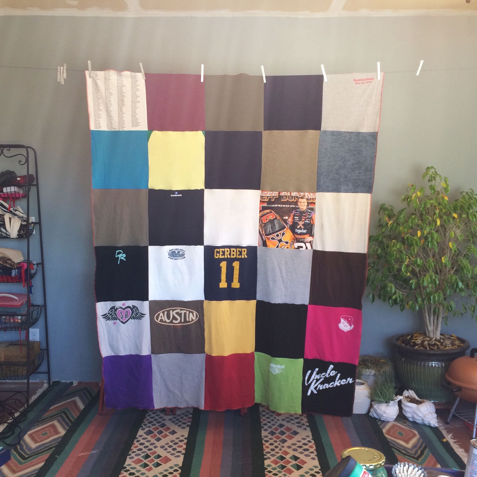 5'X6', 30 T-Shirts, Custom T-Shirt Blanket 2 