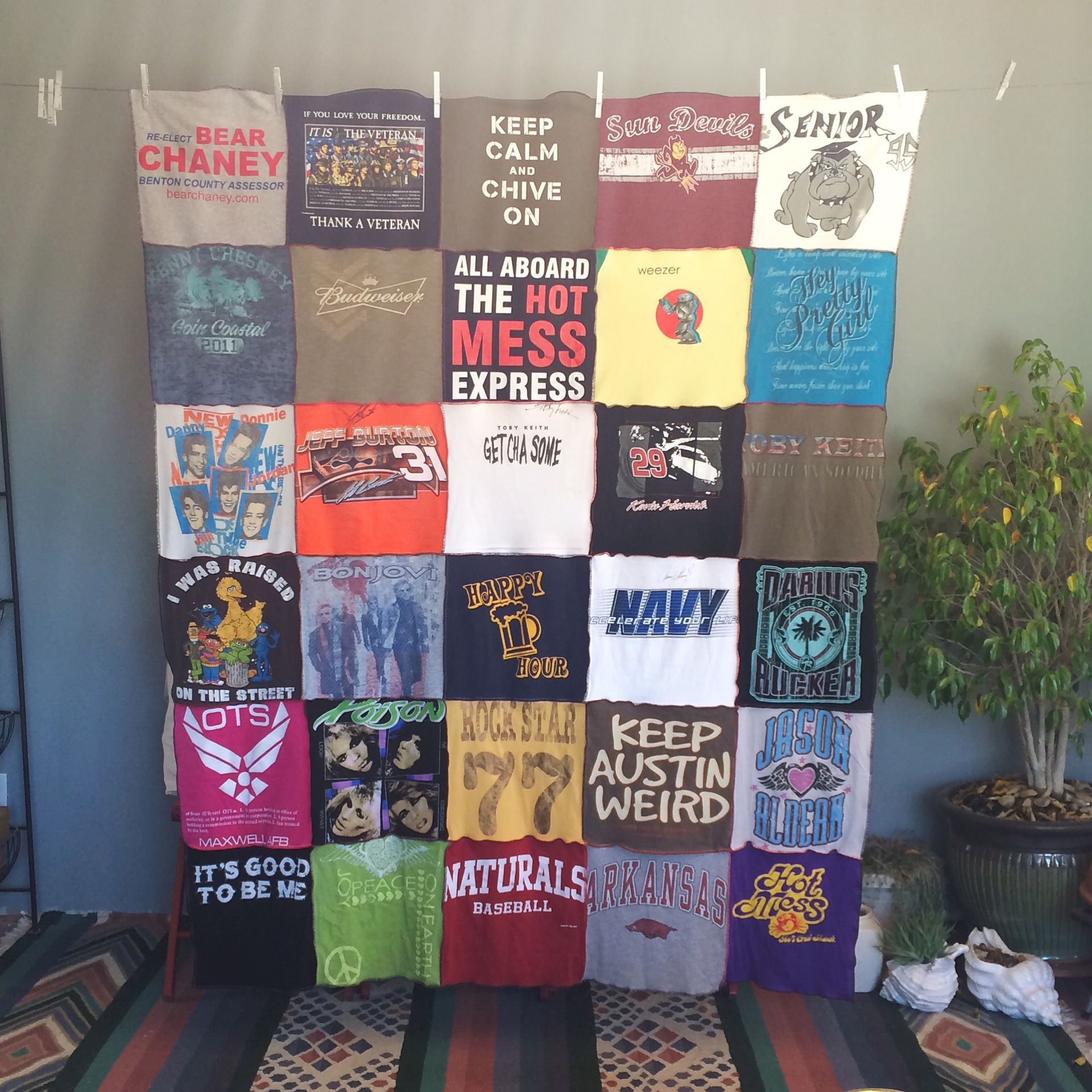 5'X6', 30 T-Shirts, Custom T-Shirt Blanket
