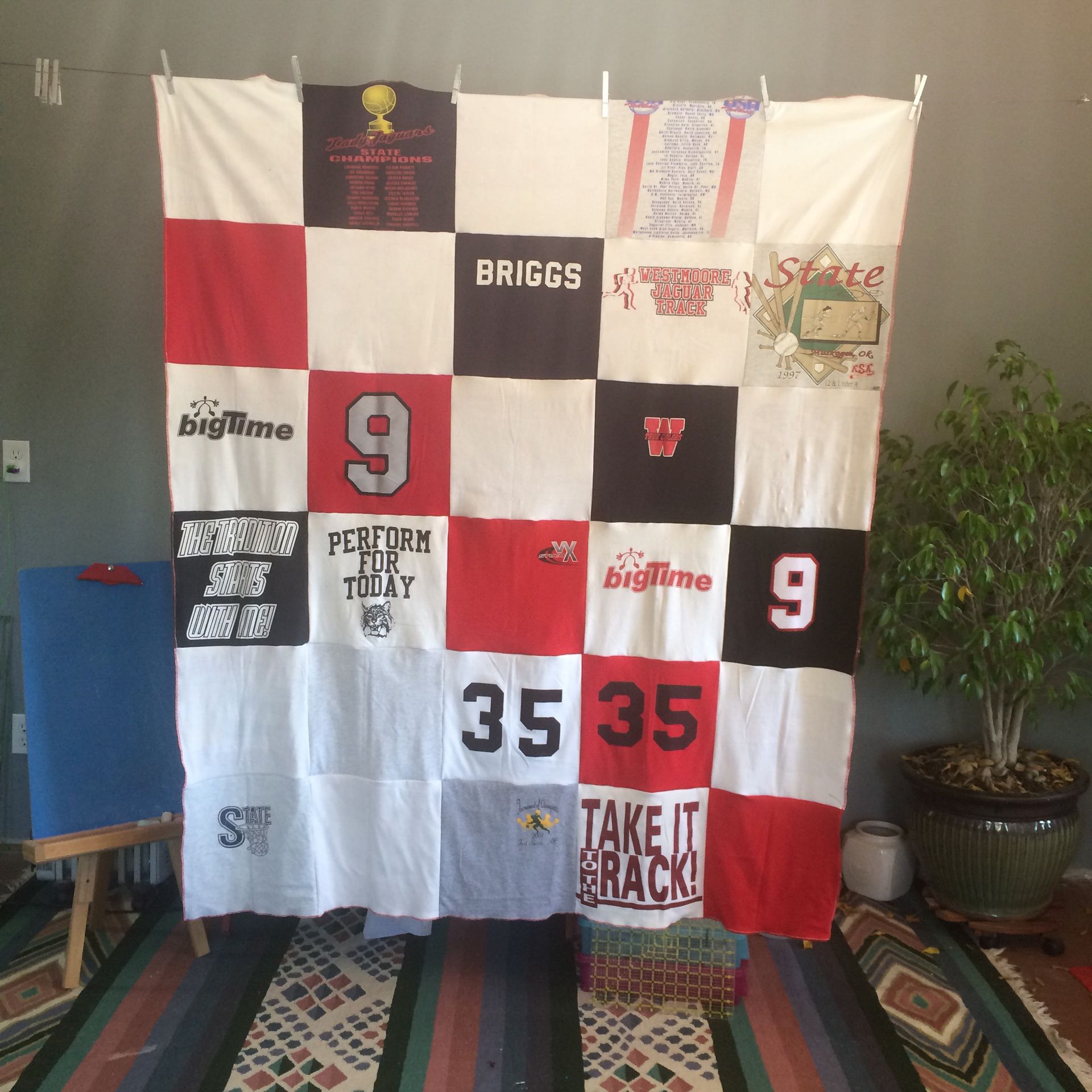 5'X6', 30 T-Shirts, Custom T-Shirt Blanket 3 