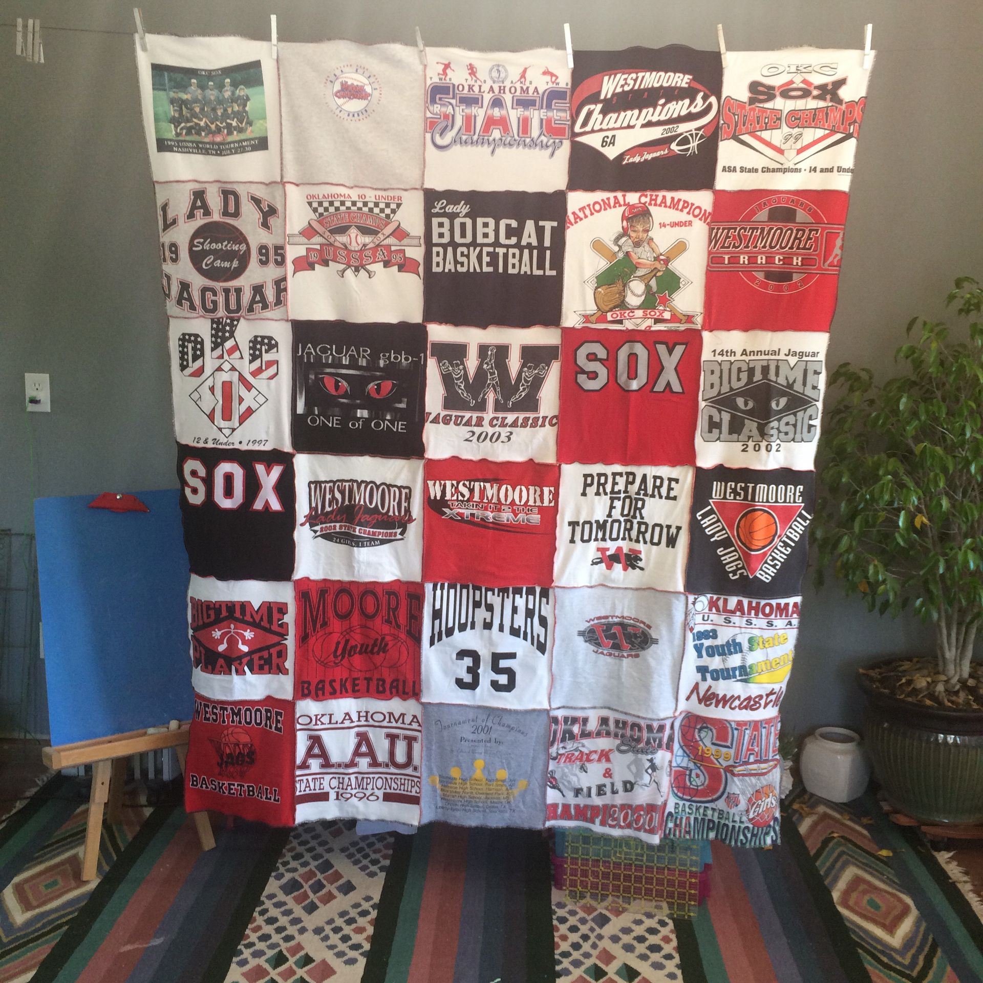 5'X6', 30 T-Shirts, Custom T-Shirt Blanket 4 