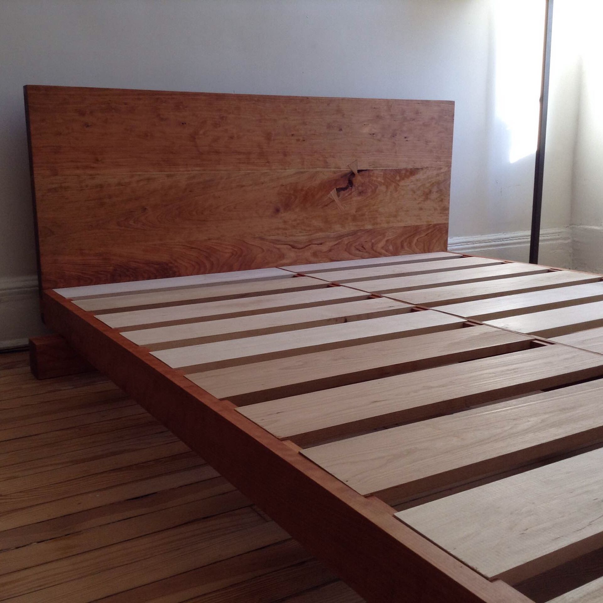 Solid Cherry Bed - Hand Cut Joinery