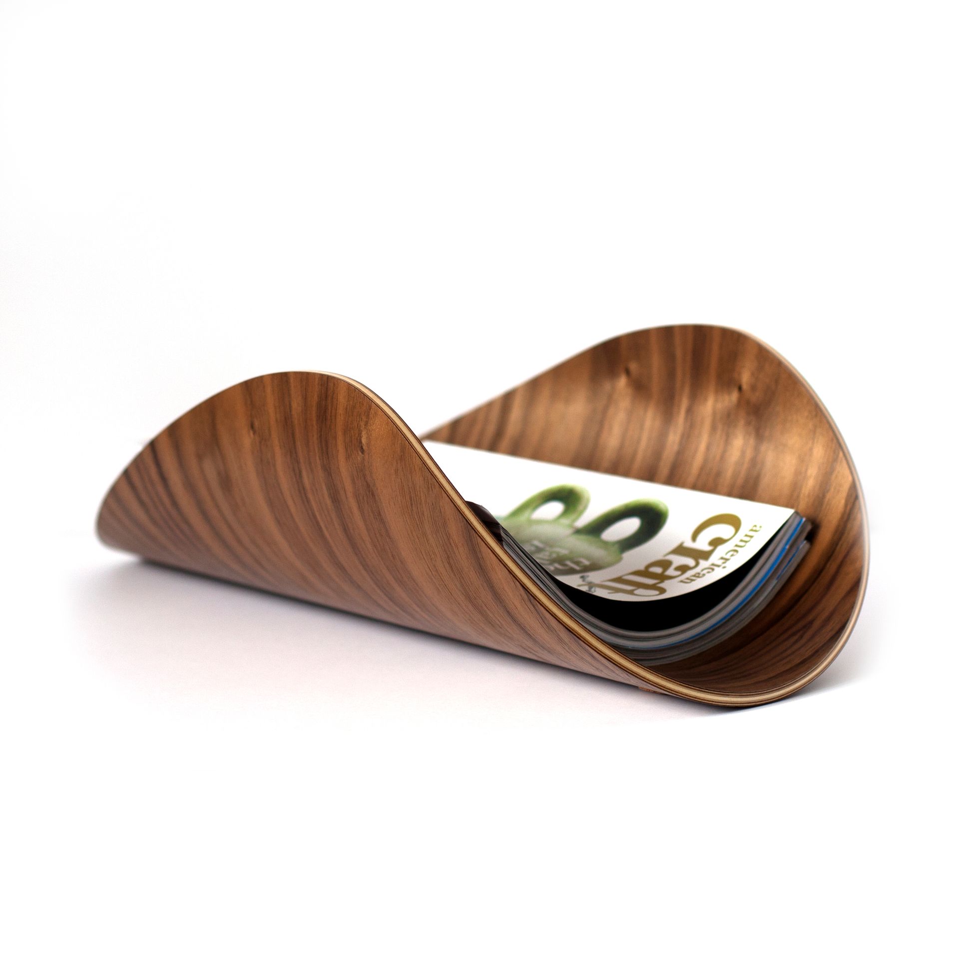 Aspen Bent Plywood Magazine Rack 1
