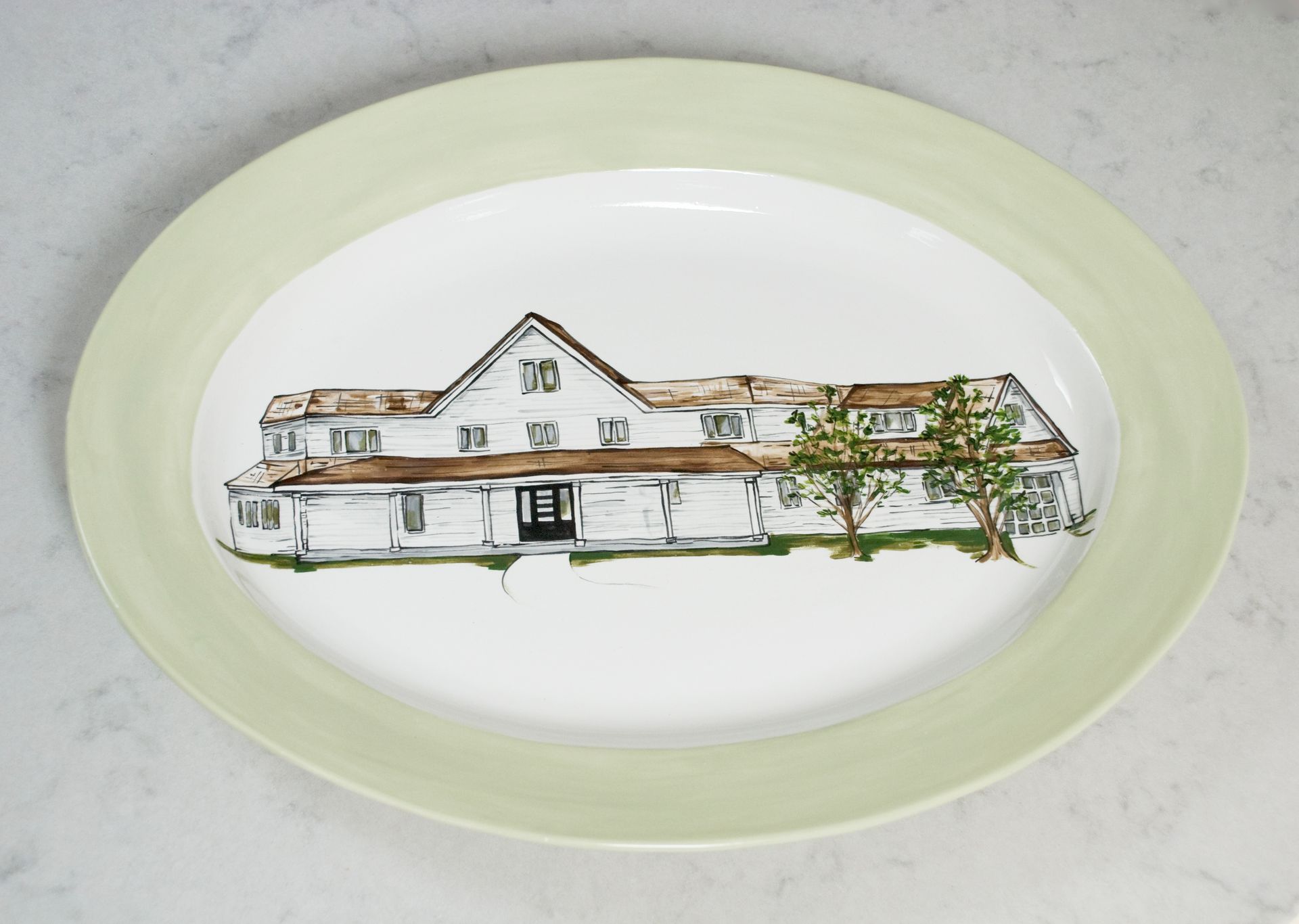 Home Sweet Home House Portrait Platter