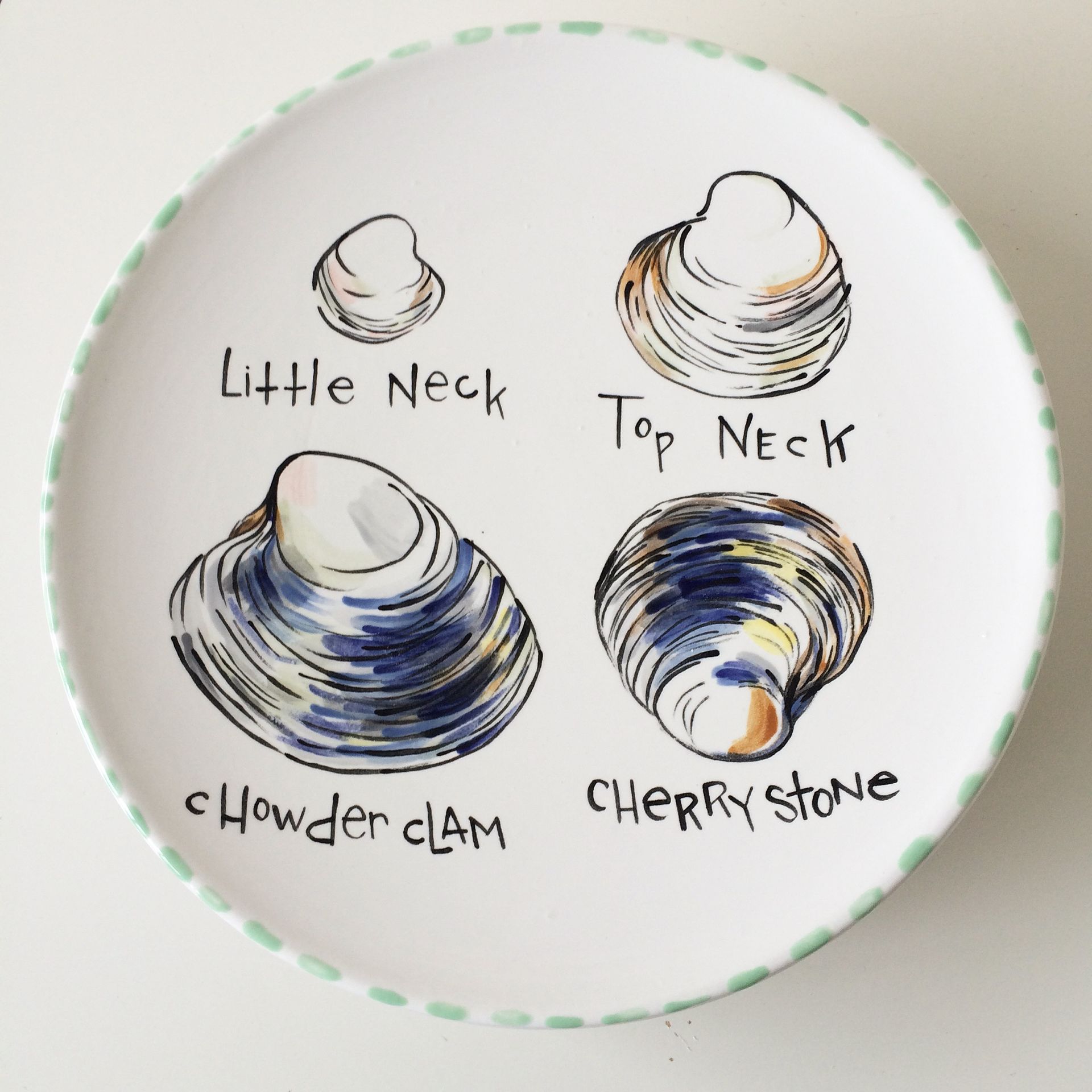 Sealife Salad Plate Set Of 5 Round Dishes 2 