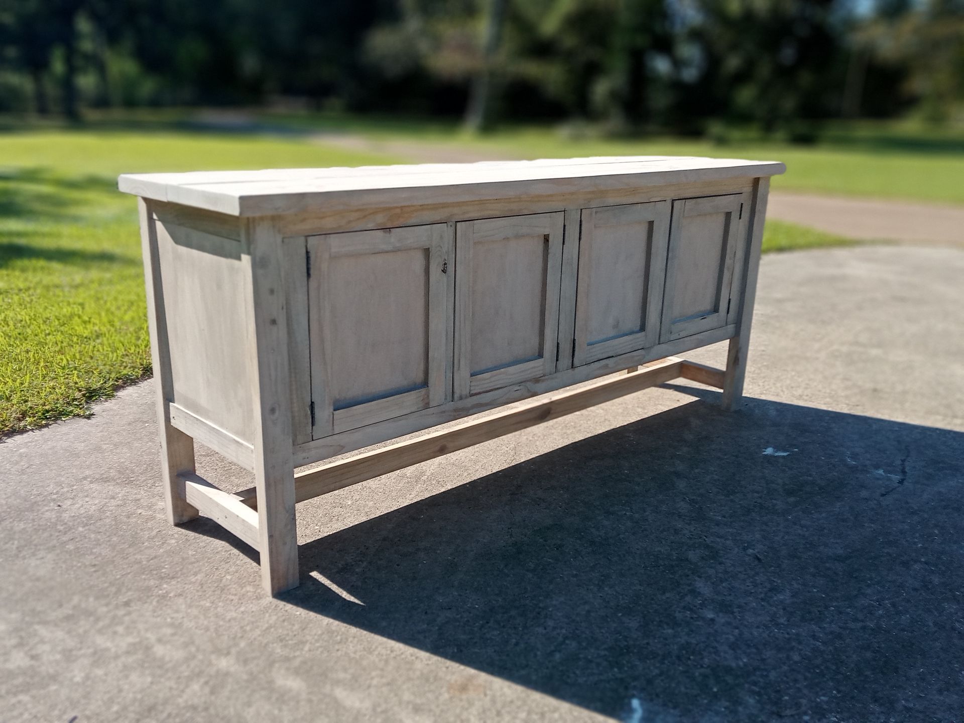 Custom Cabinet Up To 8 Ft Long, Handmade In Texas Any Color Available. Buffet Cabinet Shelf 4