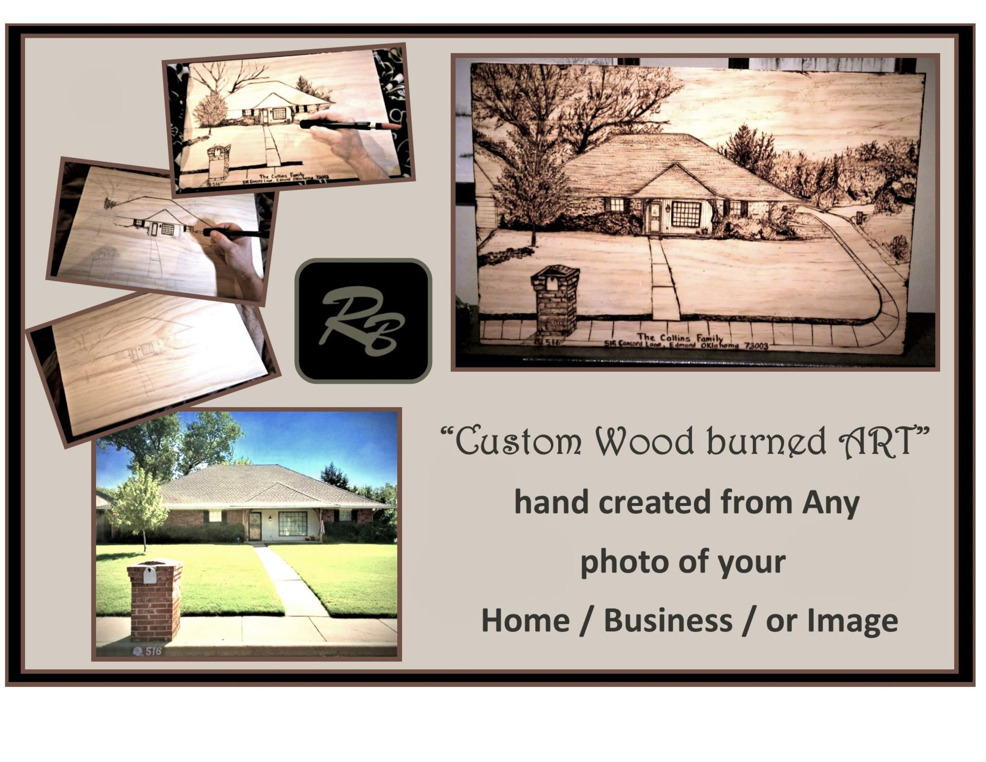 Your House, Wood burned, Anniversary gift ideas for Men, Wood Anniversary Gift. Five Year Anniversary Gift - Husband Gift - Wife Gift 3