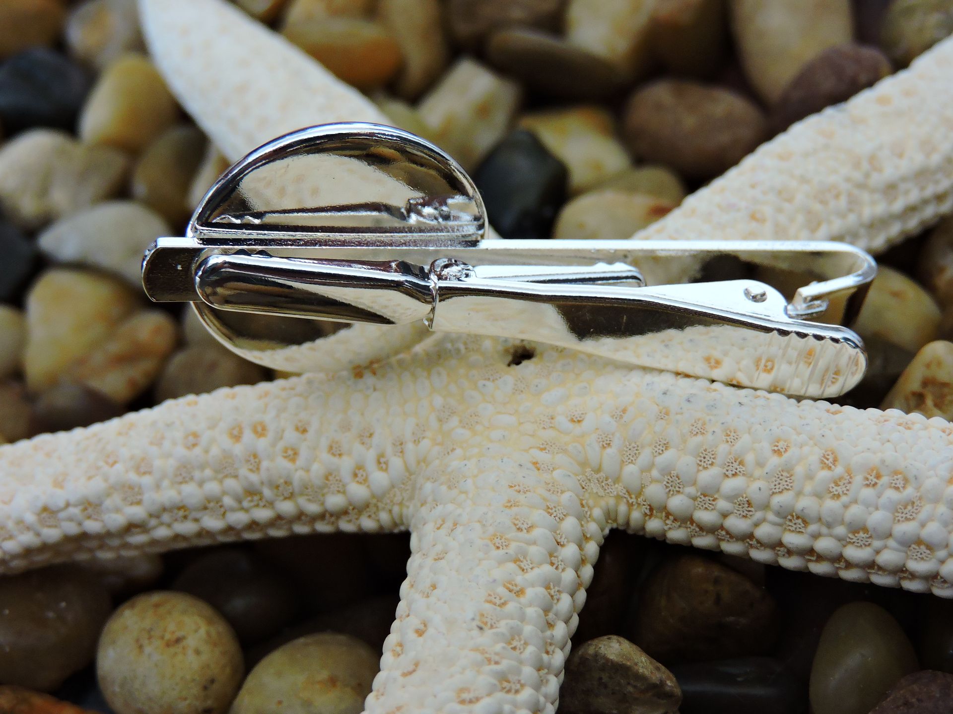 Custom 20mm Sterling Silver Plated Tie Clip 2 