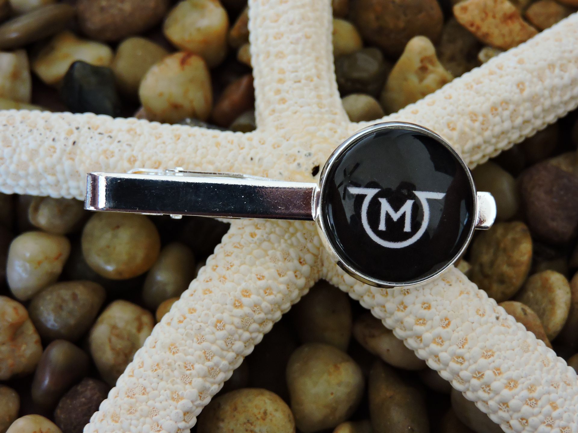Custom 20mm Sterling Silver Plated Tie Clip 3 