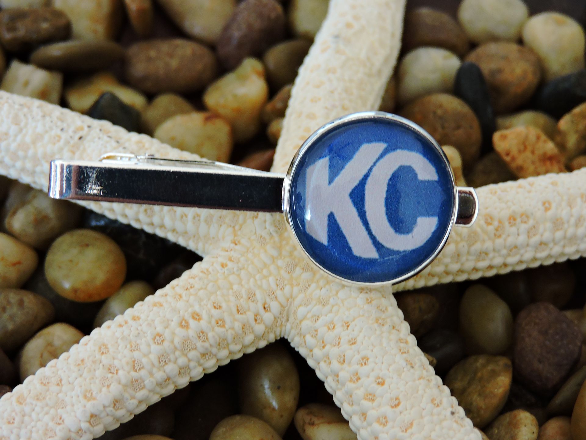 Custom 20mm Sterling Silver Plated Tie Clip 4 