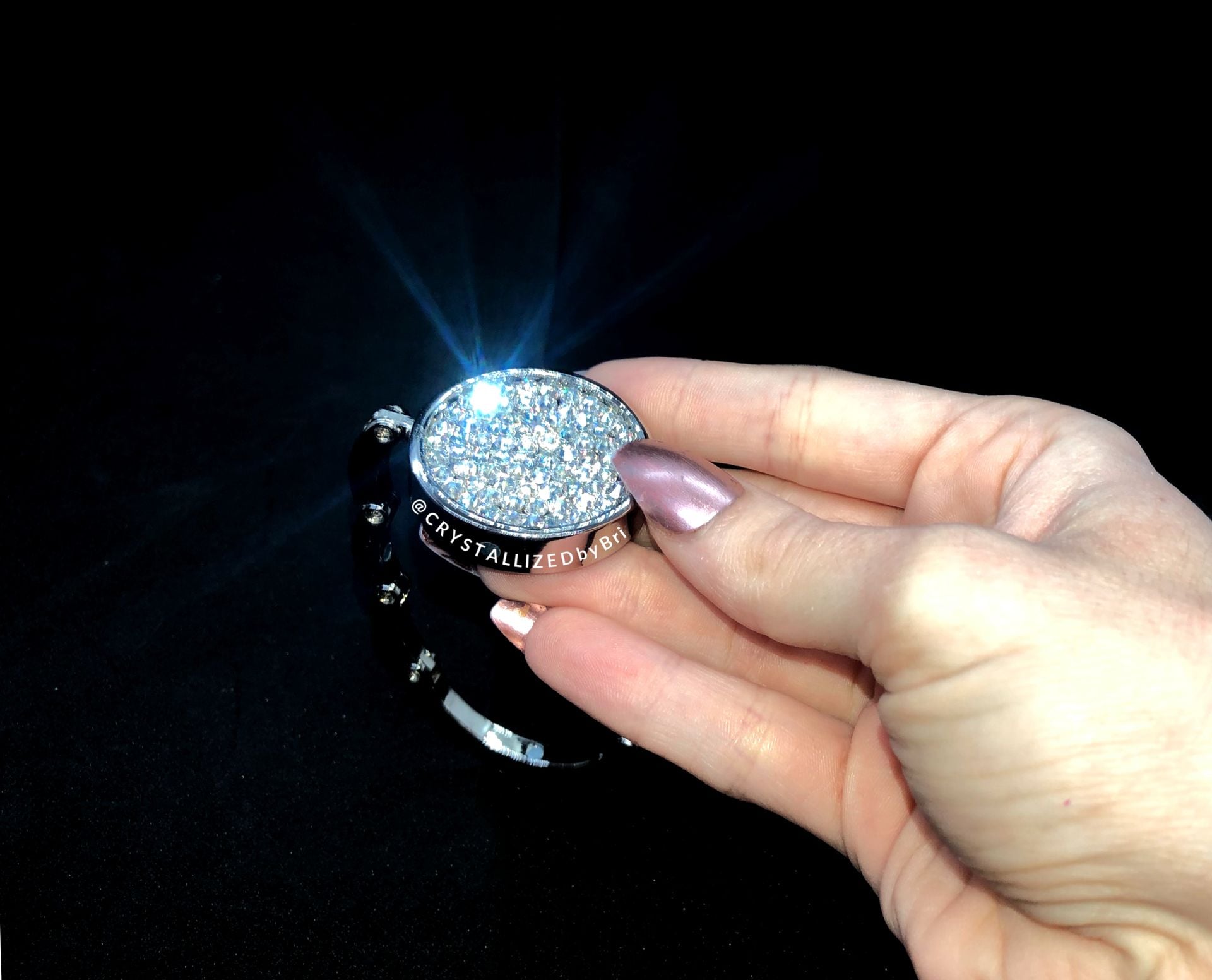 Crystallized Handbag Hook Purse Table Holder Bling Genuine European Crystals Bedazzled 2