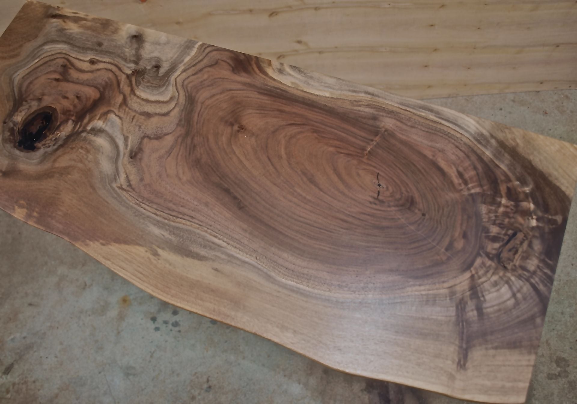 Live Edge Walnut Entry Table With Steel Base 2