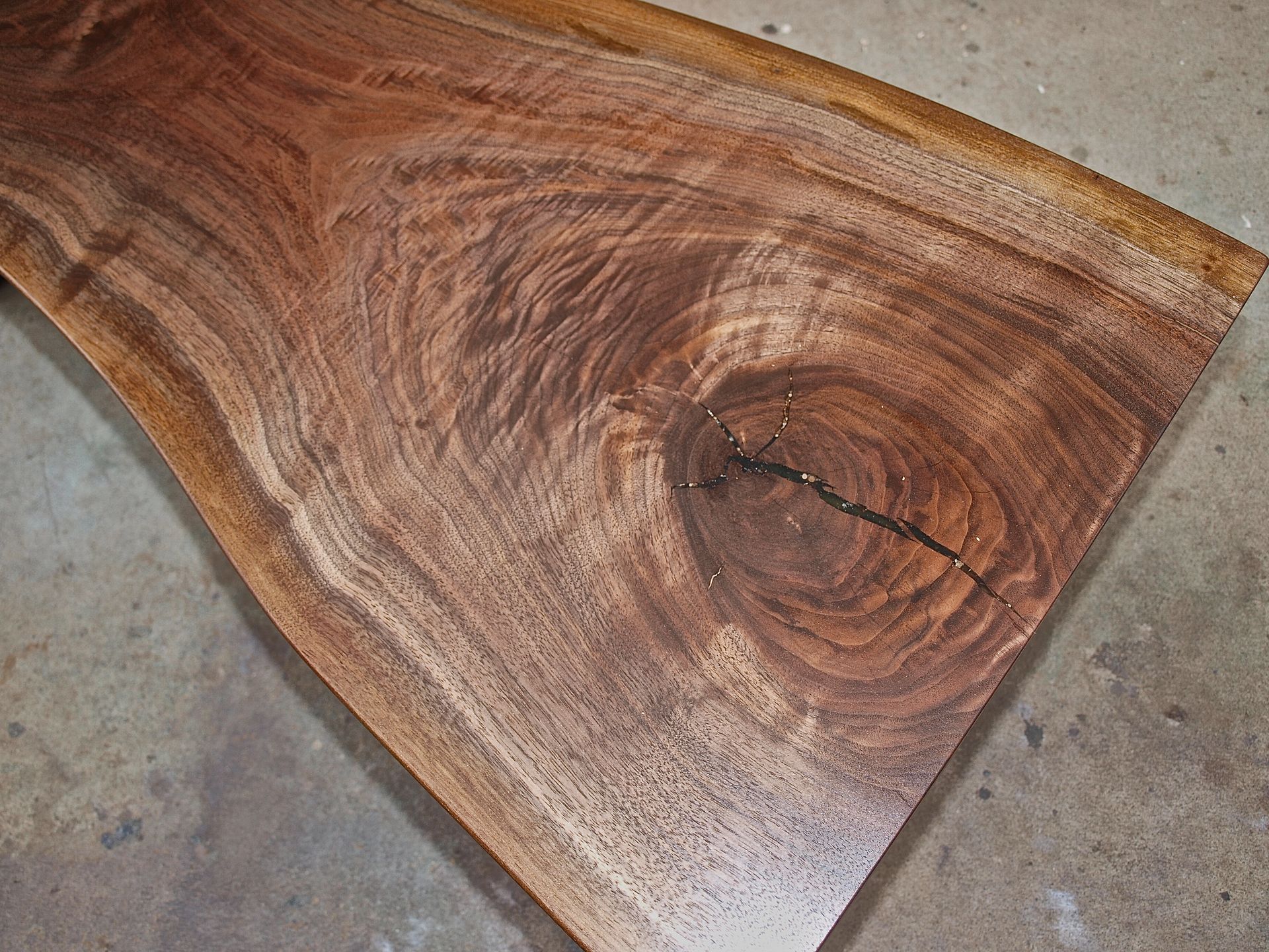 Live Wedge Walnut Bench 3