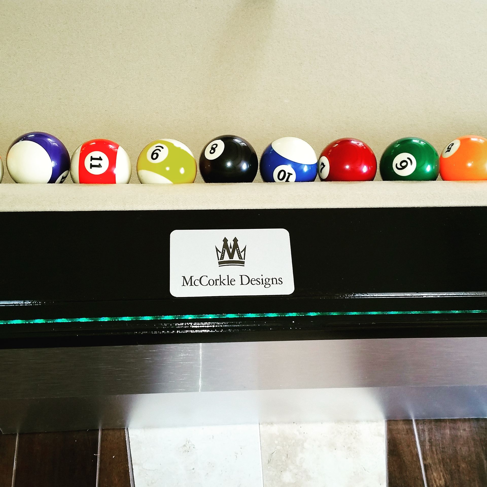 8ft Arched Pool Table With Led Lights ! 4
