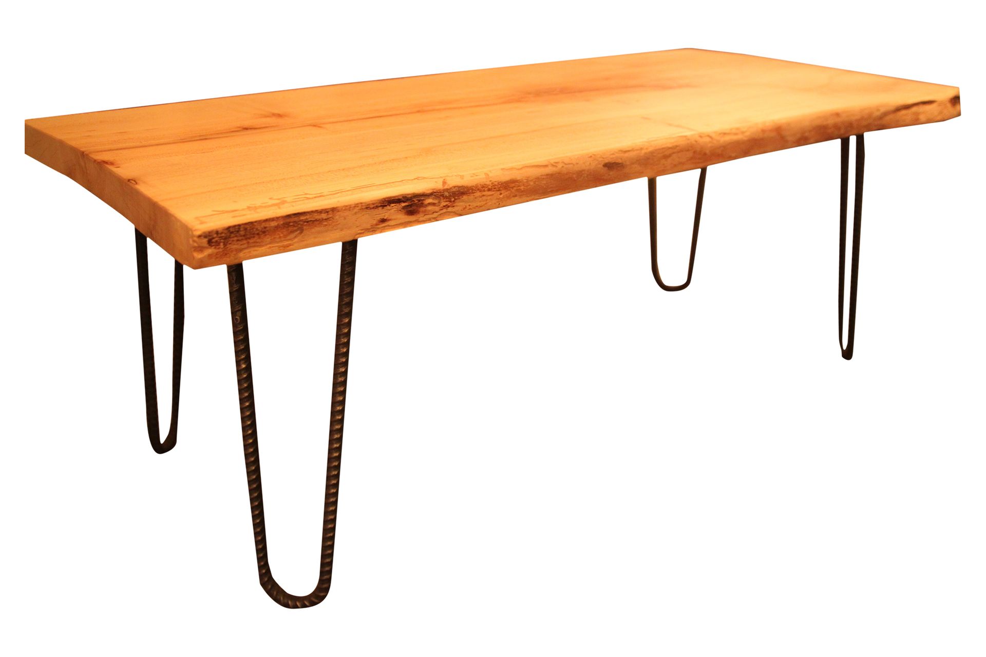 Reclaimed Wood Coffee Table With Hairpin Legs