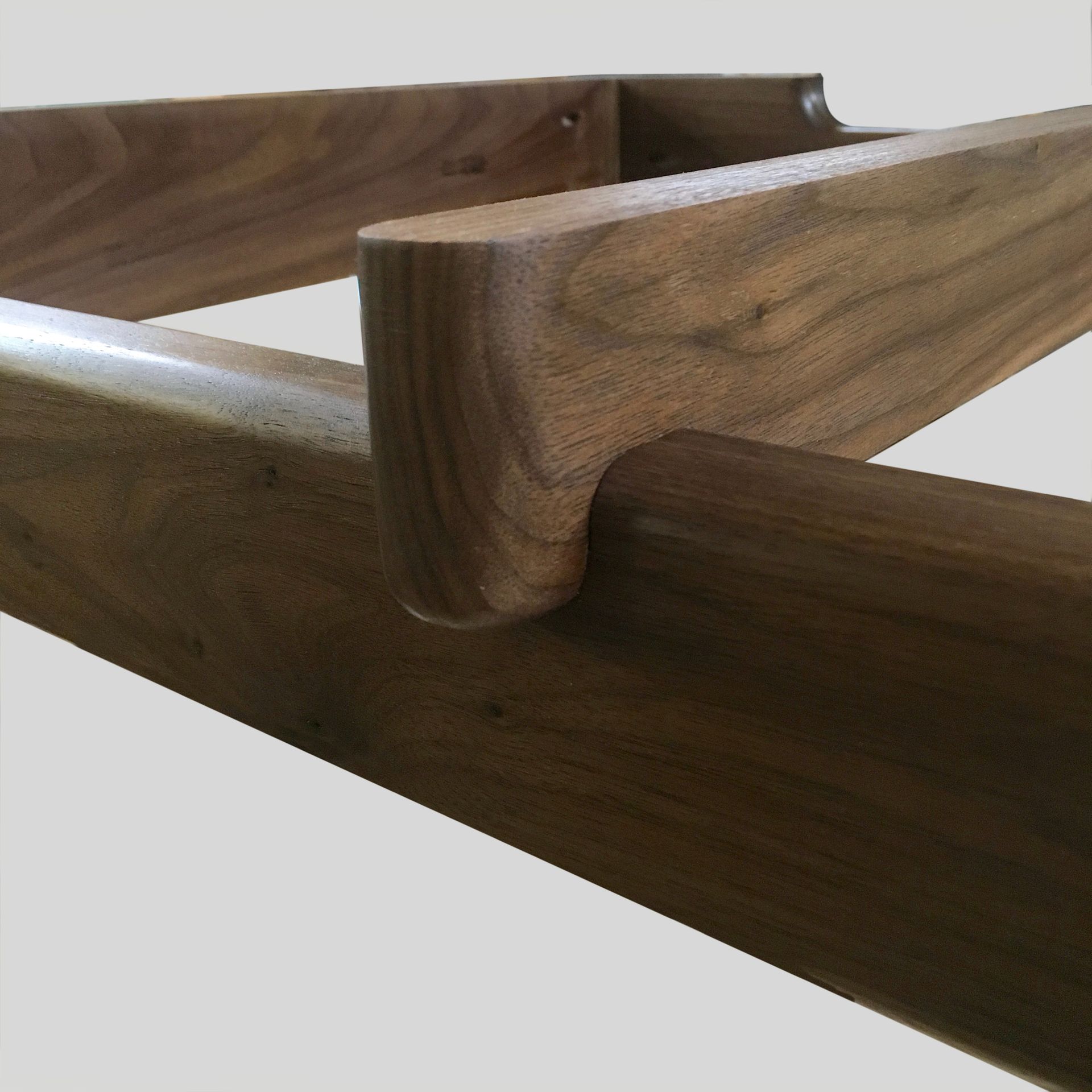 Karina Mid Century Walnut Table Base For Stone Or Marble Top 5 