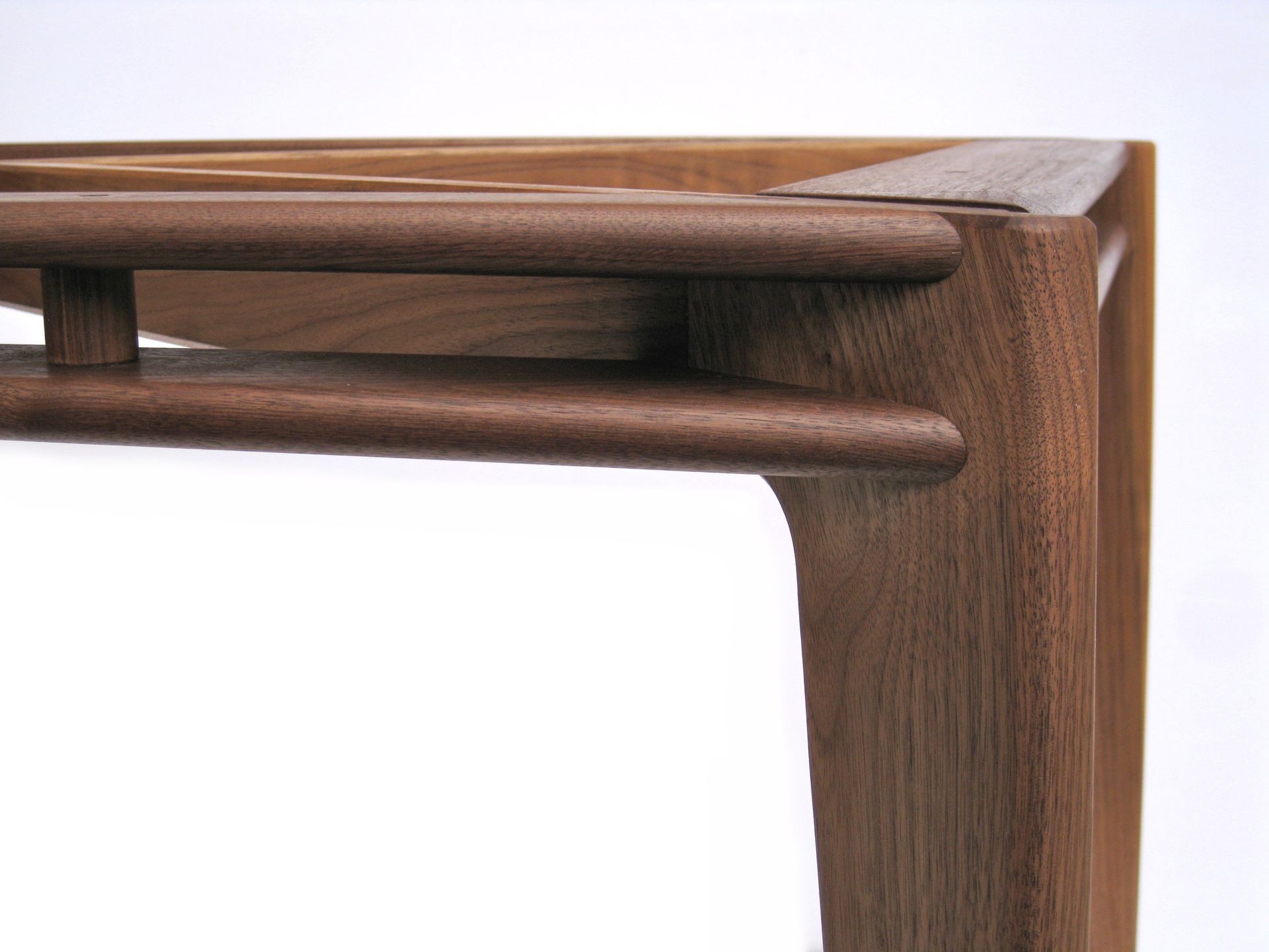 Ariana Walnut Mid Century Modern Table Base For Marble Or Stone Top 2