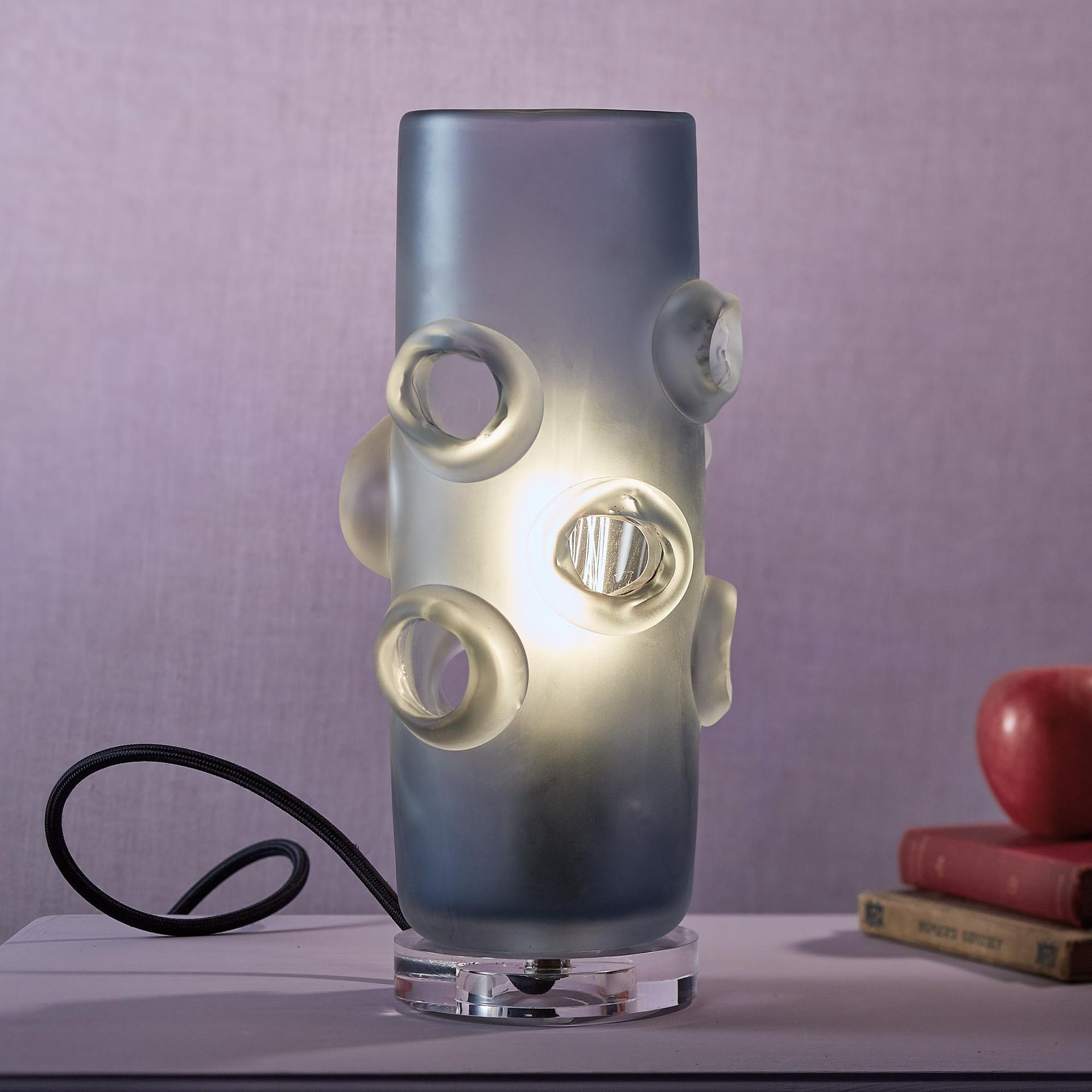 Hand Blown Art Glass Contemporary Sculptural Table Lamp 6 