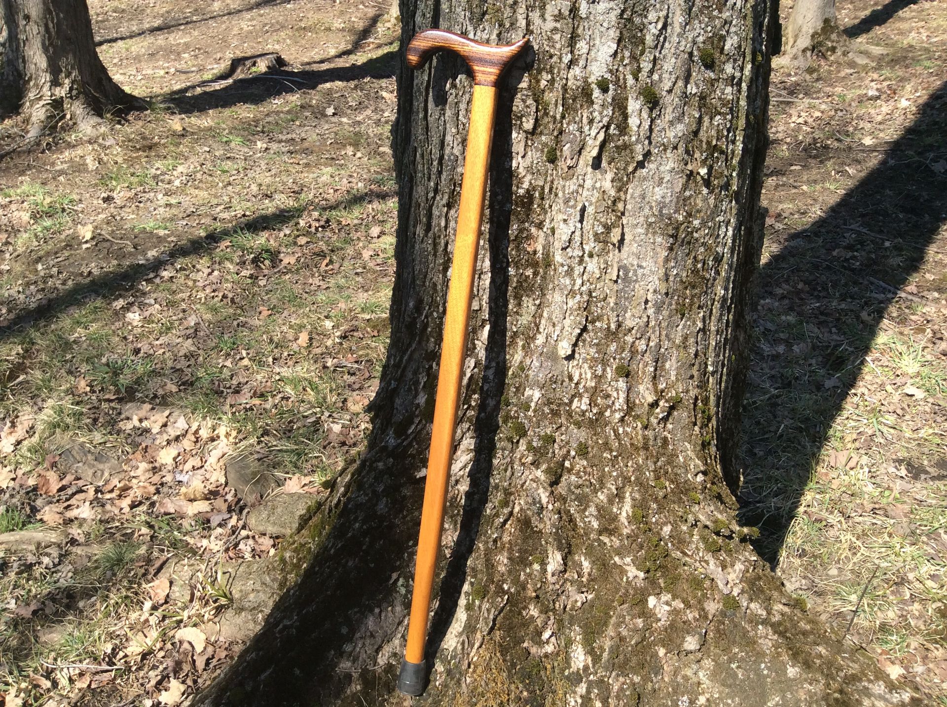 Exotic Zebrawood And Jatobawood Walking Cane