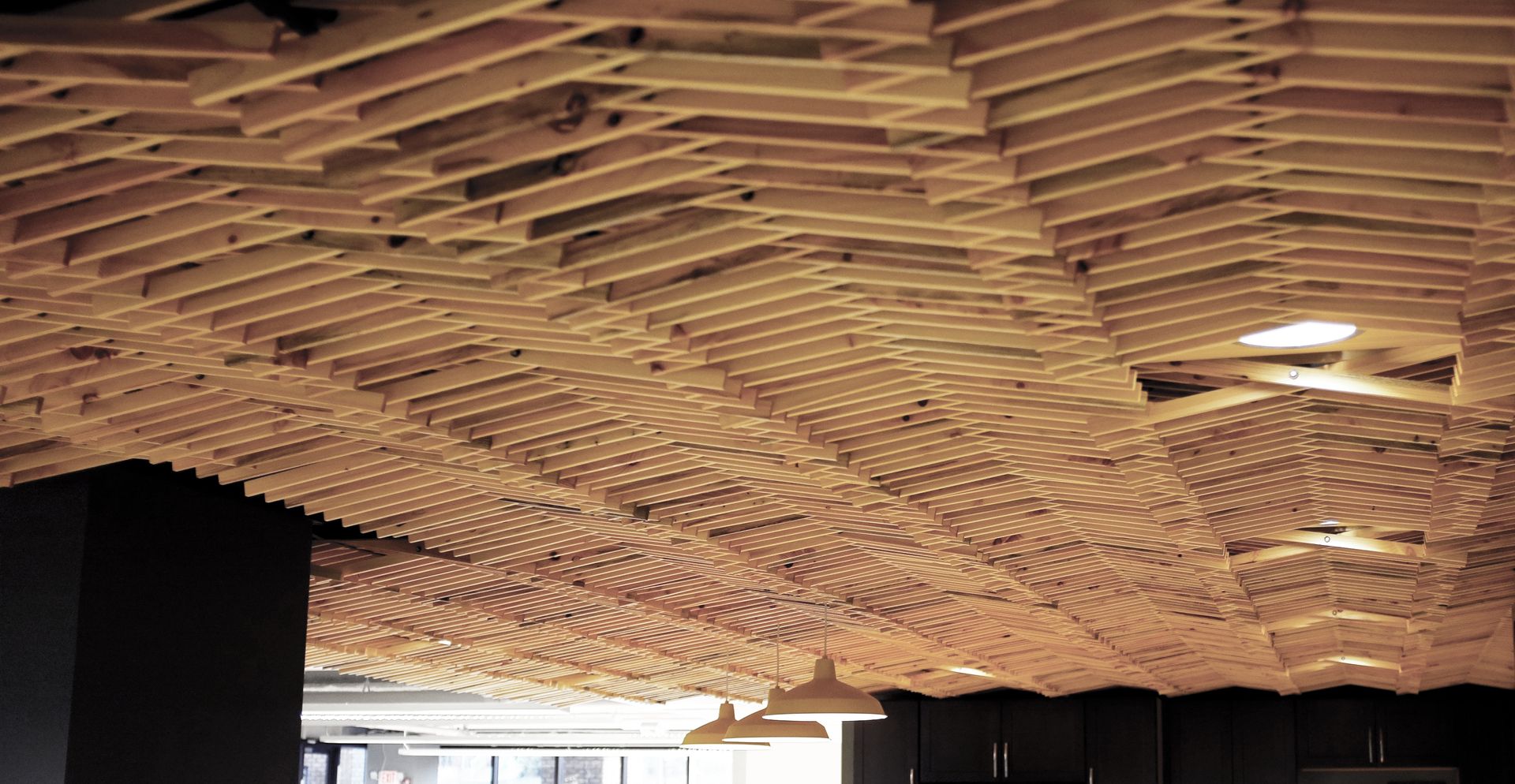 White Pine Slat Ceiling 2