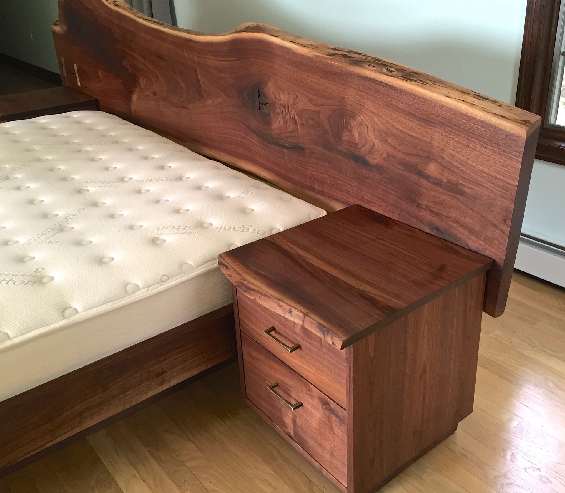 Natural Edge Walnut Bed Set 3