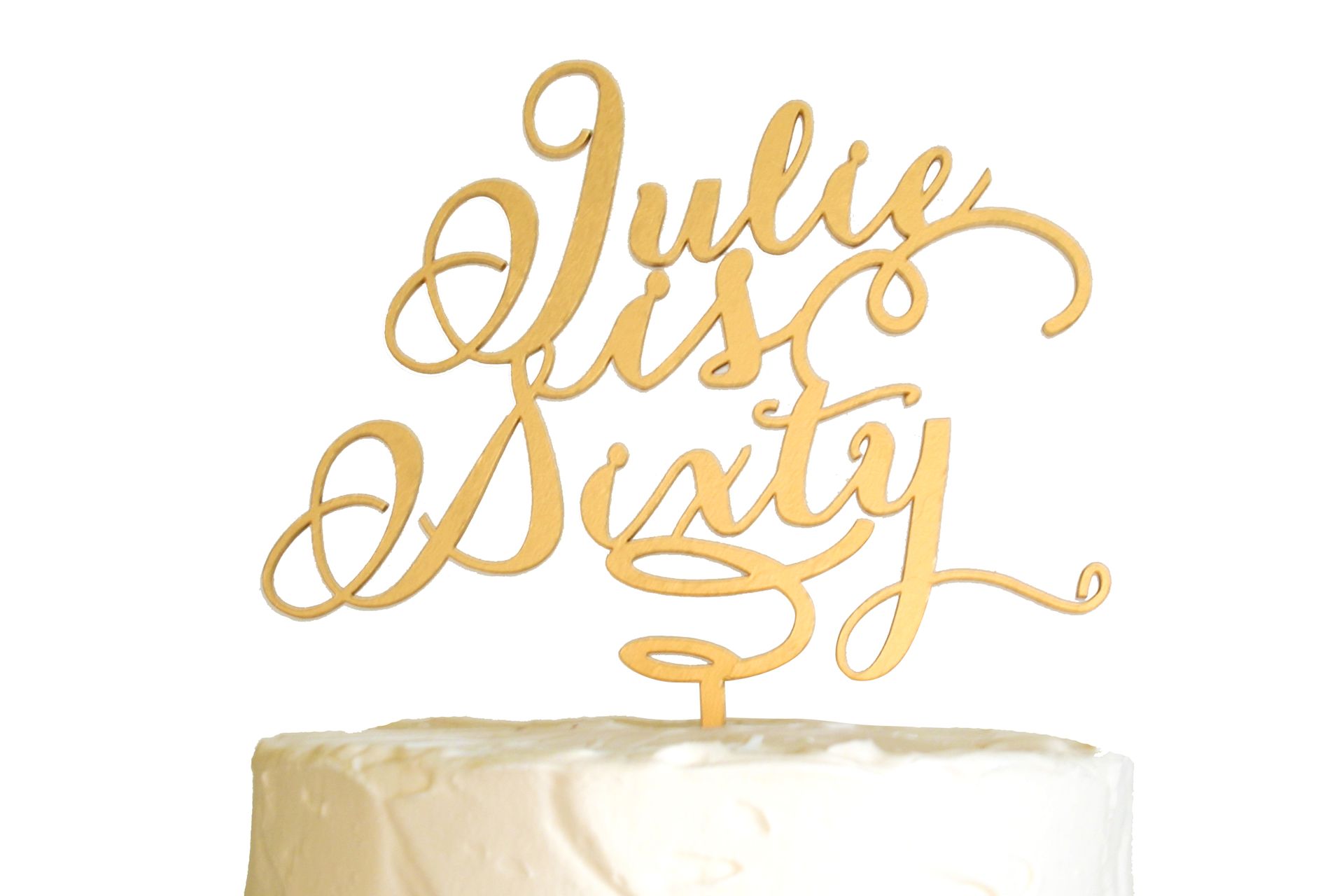 Birthday Calligraphy Cake Topper