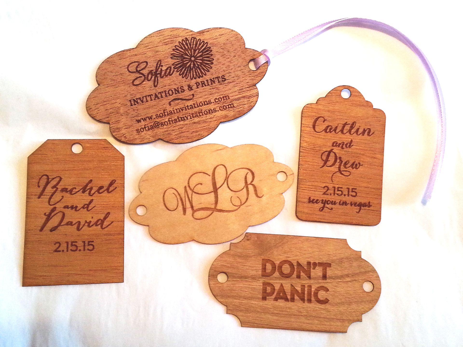 Wood Engraved Tag