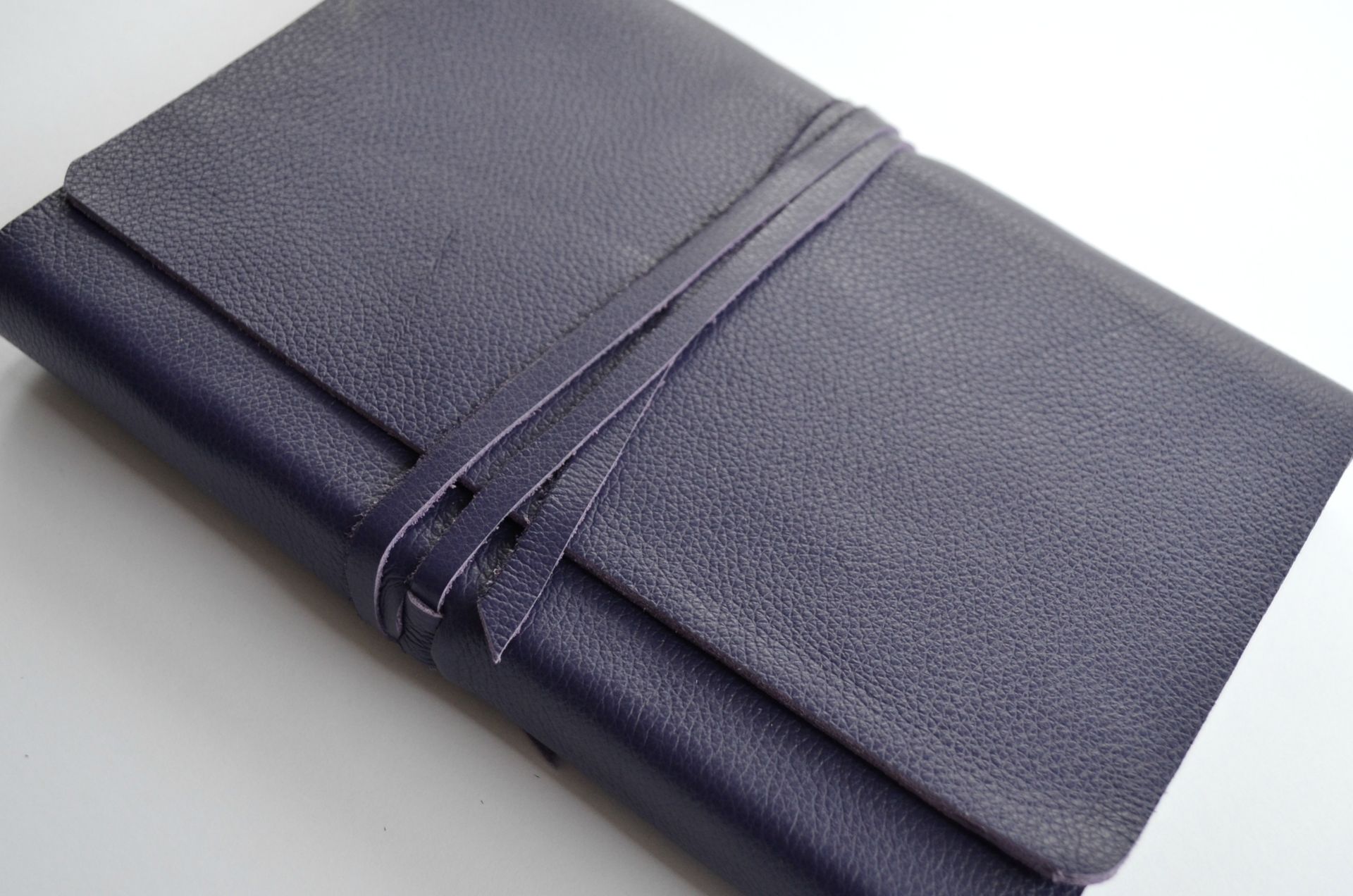 Custom Hand Made To Order Royal Purple Custom Leather Bible Cover Sleeve Pocket Sterling (409b) 4