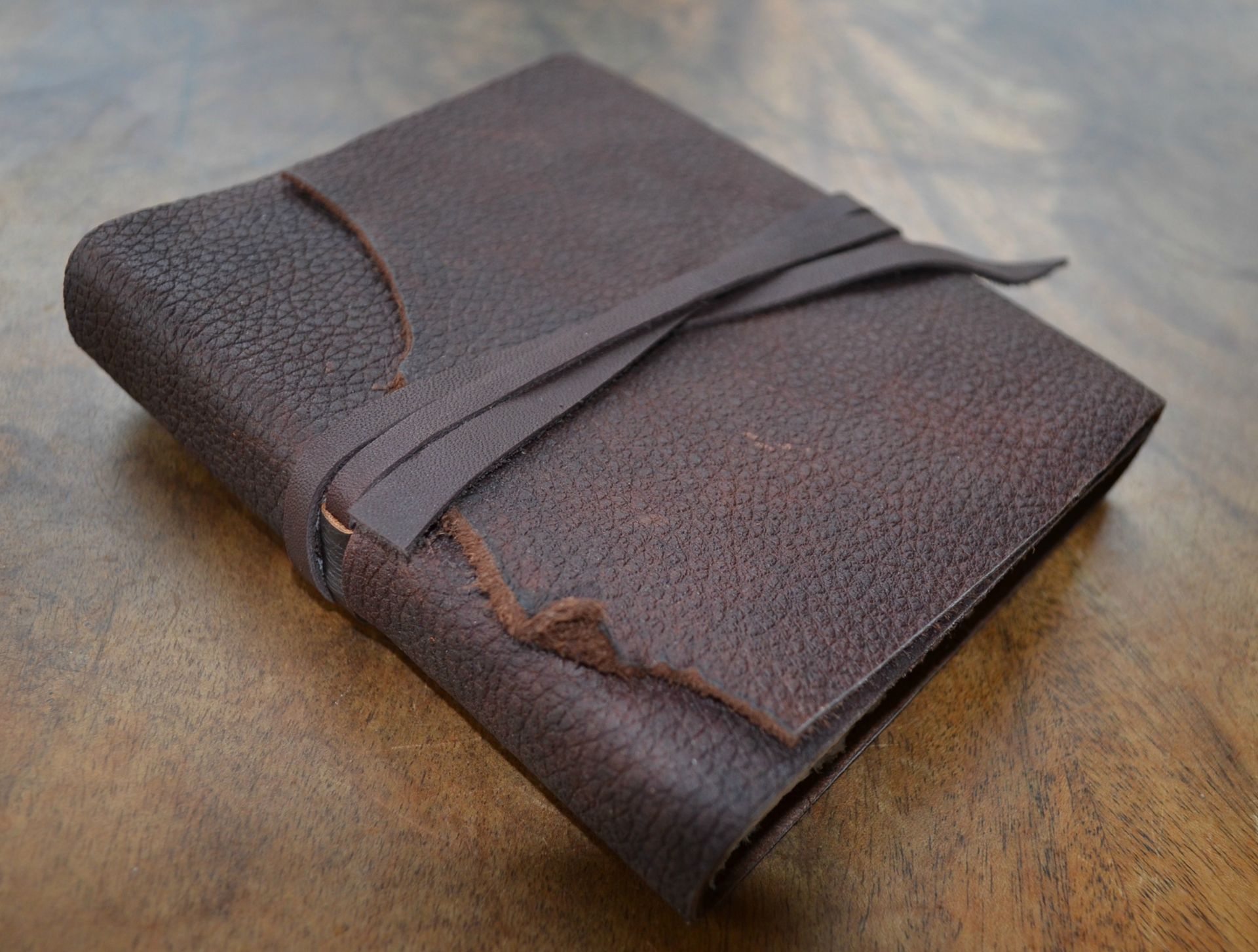 Brown Bull Hide Leather Bound Adventure Cowboy Journal Diary