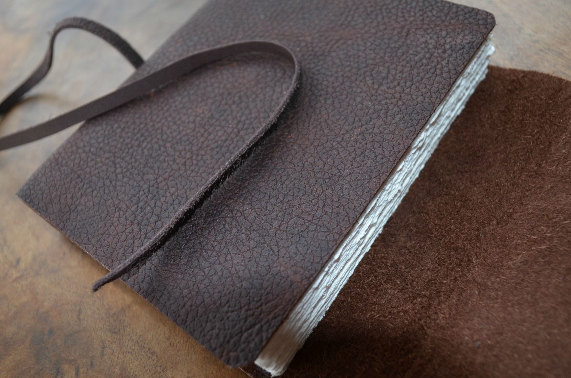 Brown Bull Hide Leather Bound Adventure Cowboy Journal Diary 2