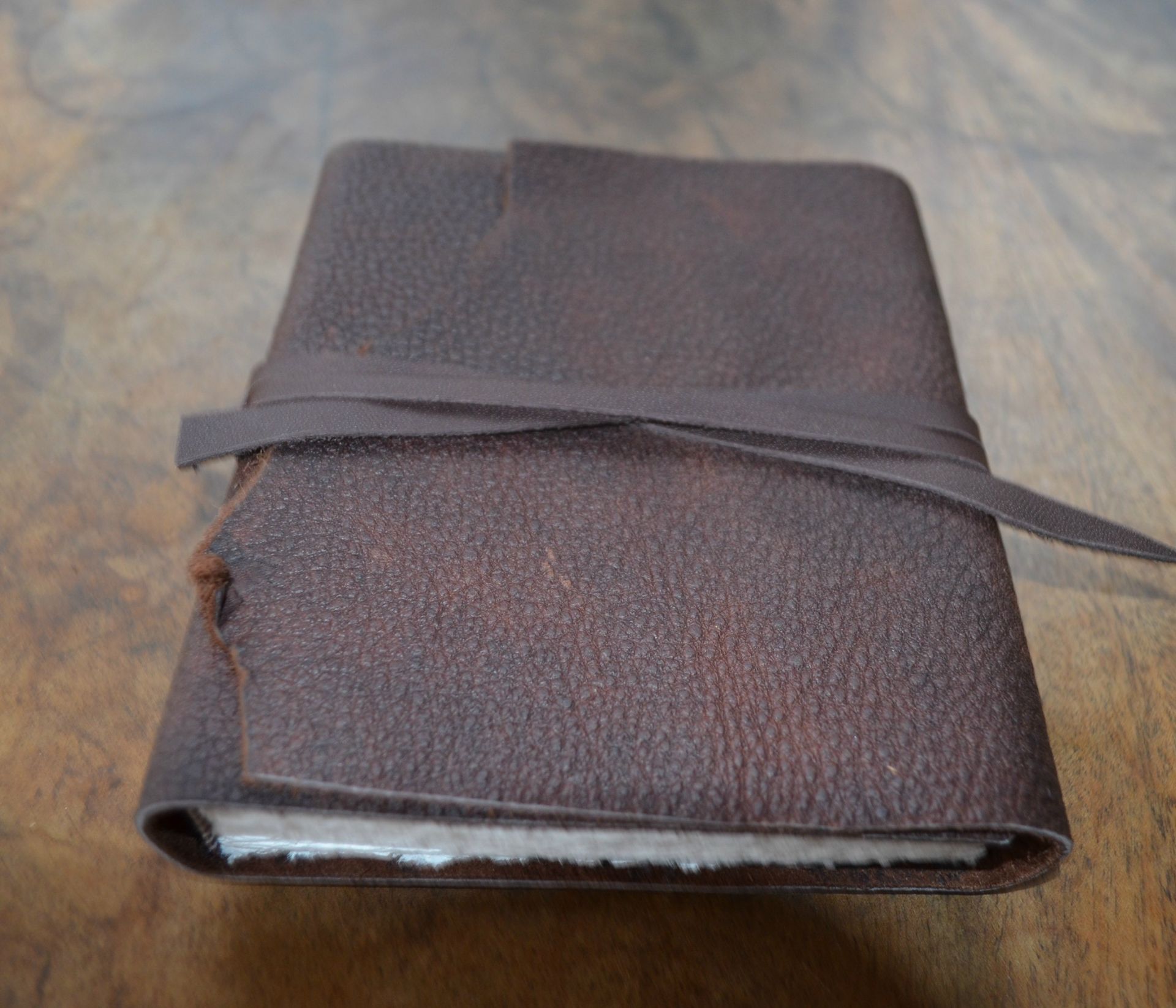 Brown Bull Hide Leather Bound Adventure Cowboy Journal Diary 4