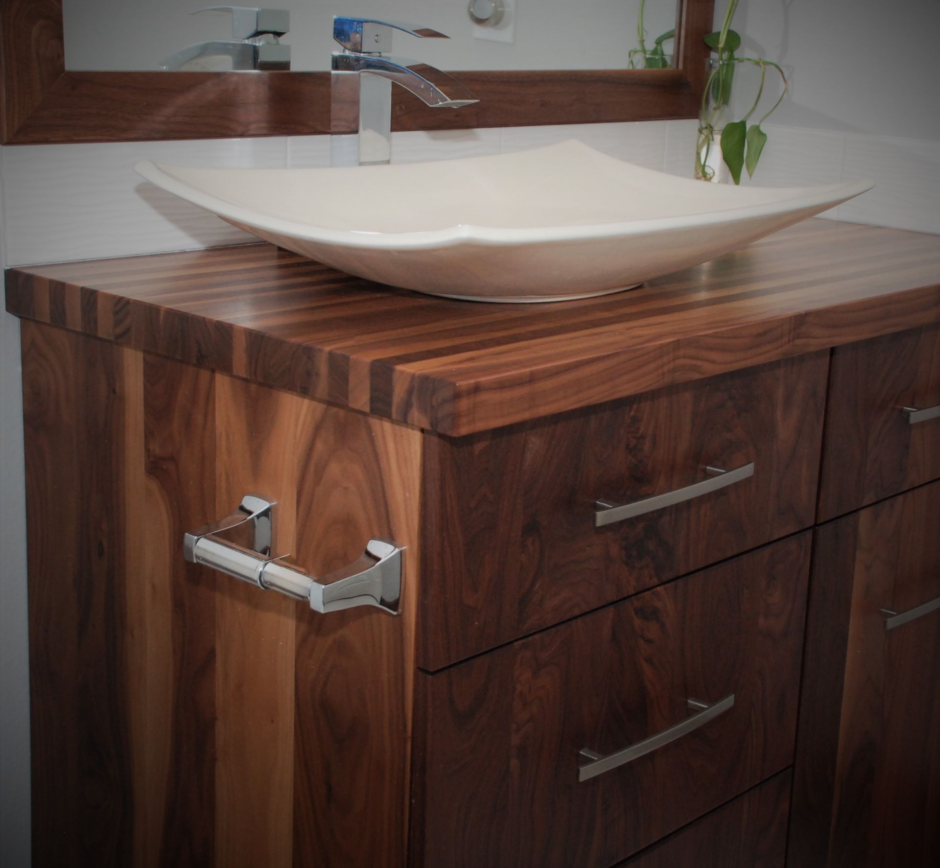 All-Walnut Bathroom Vanity 2