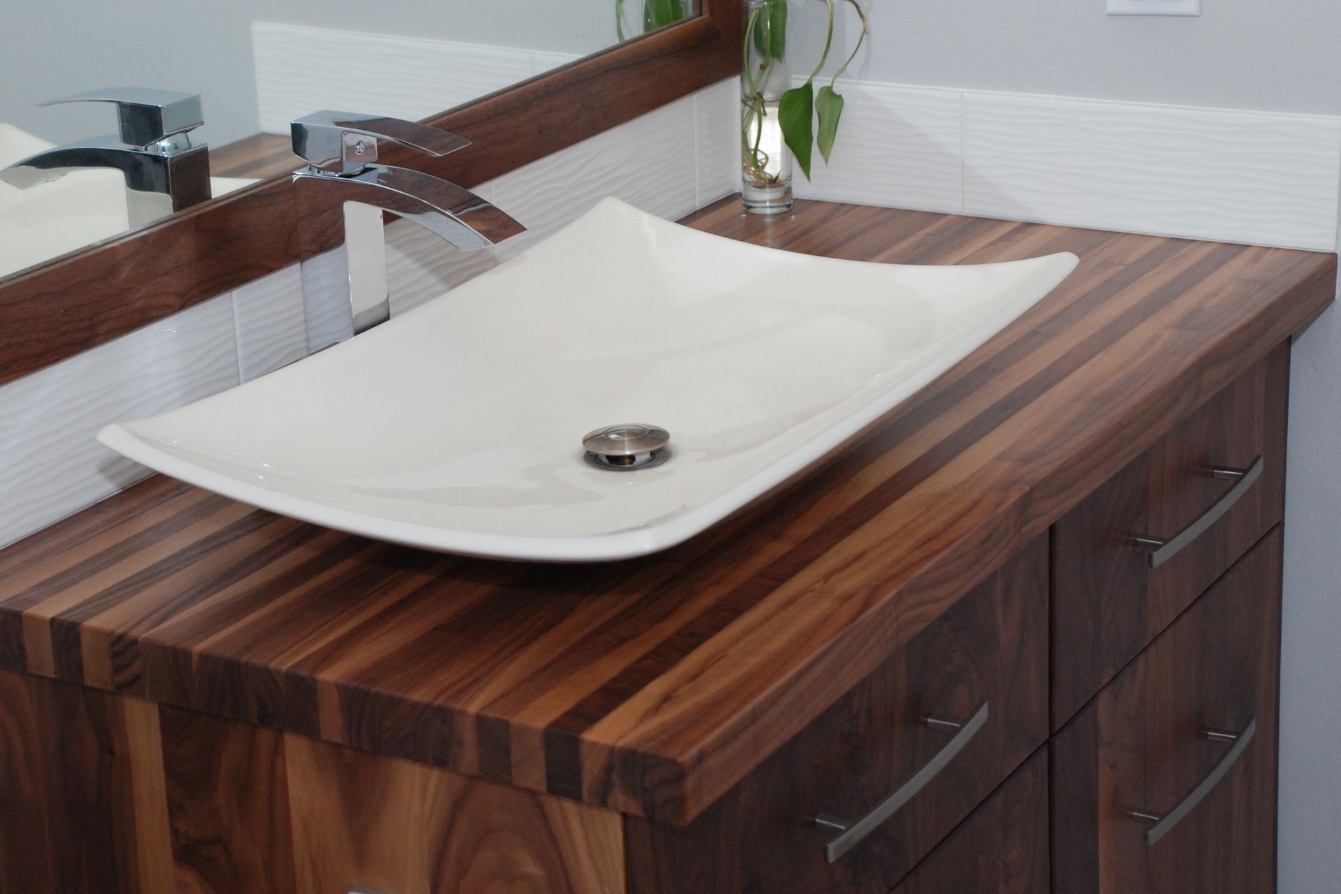 All-Walnut Bathroom Vanity 3
