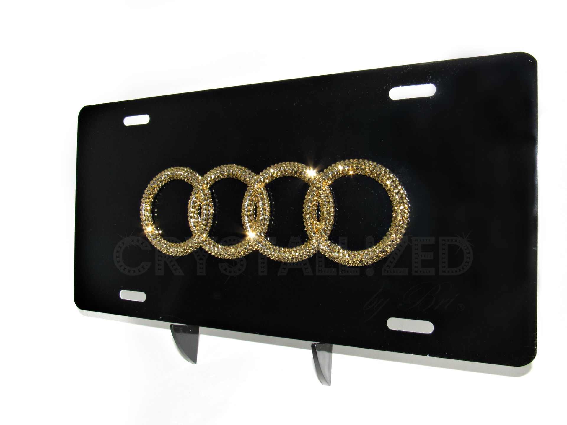 Any Car Crystallized Vanity Front License Plate Genuine European Crystals Bedazzled 1 