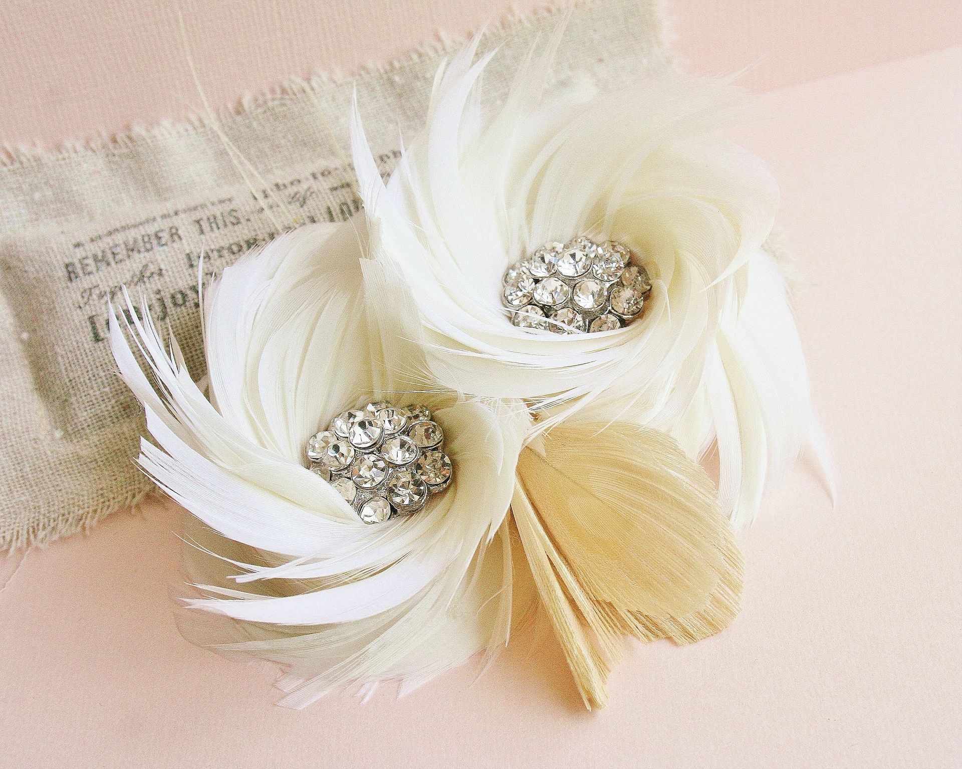 Ivory Feather Fascinator Wedding Headpiece 4