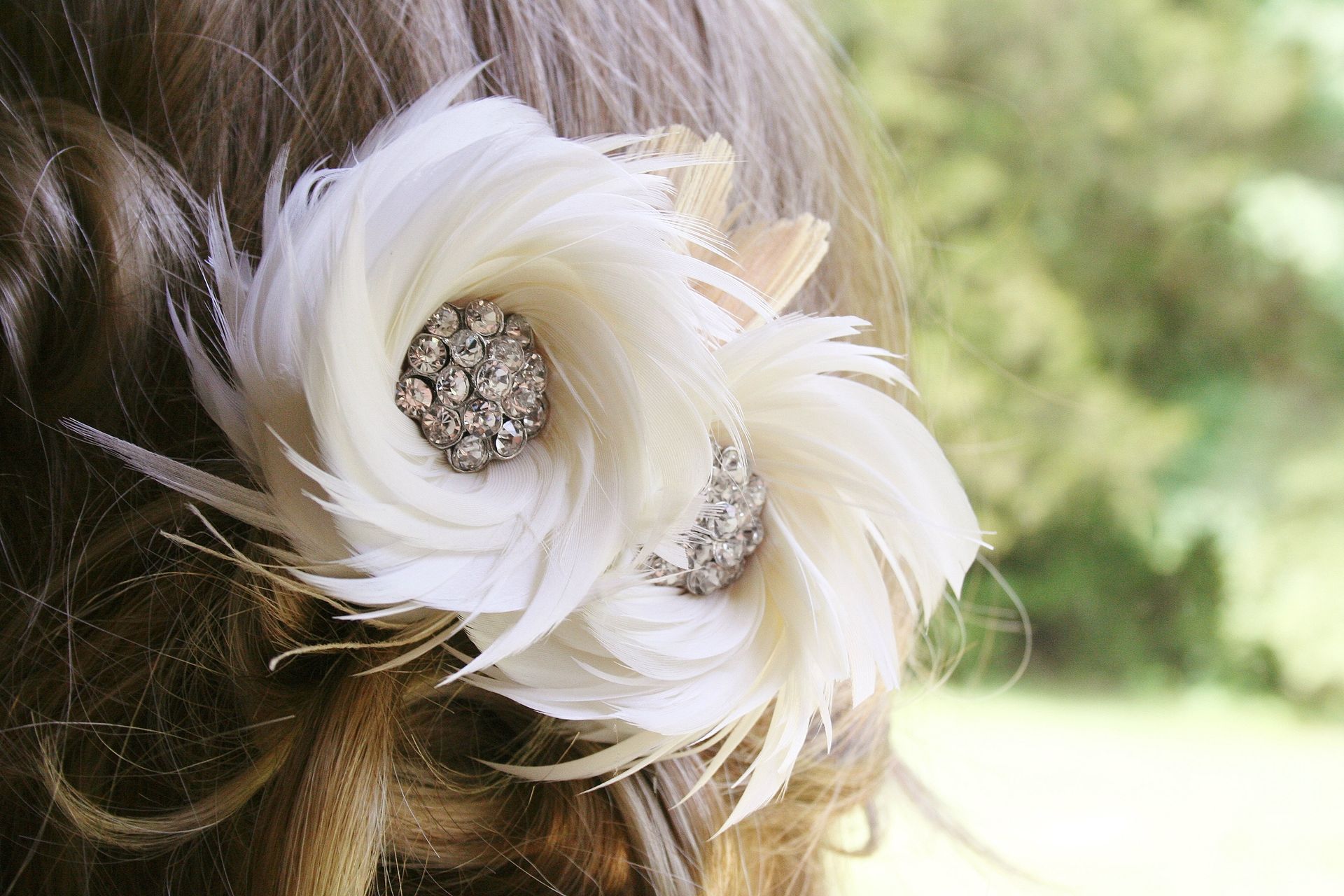 Ivory Feather Fascinator Wedding Headpiece 5