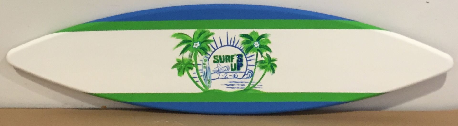 5ft Exterior Wood Surfboard Tiki Bar Beach Hand Painted Wall Sign Personalized Free 4