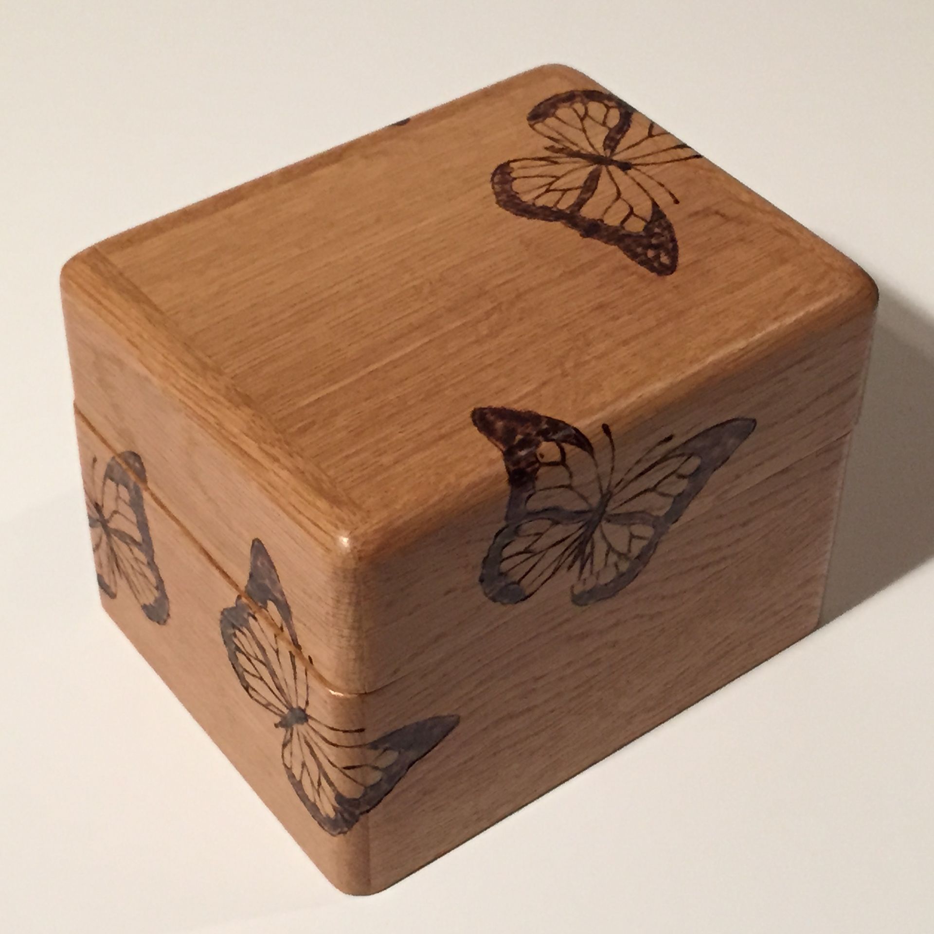 Oak Butterfly Recipe Box 2