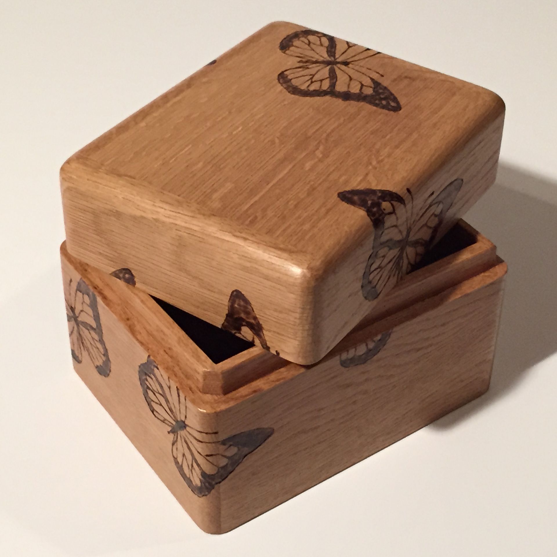 Oak Butterfly Recipe Box 4