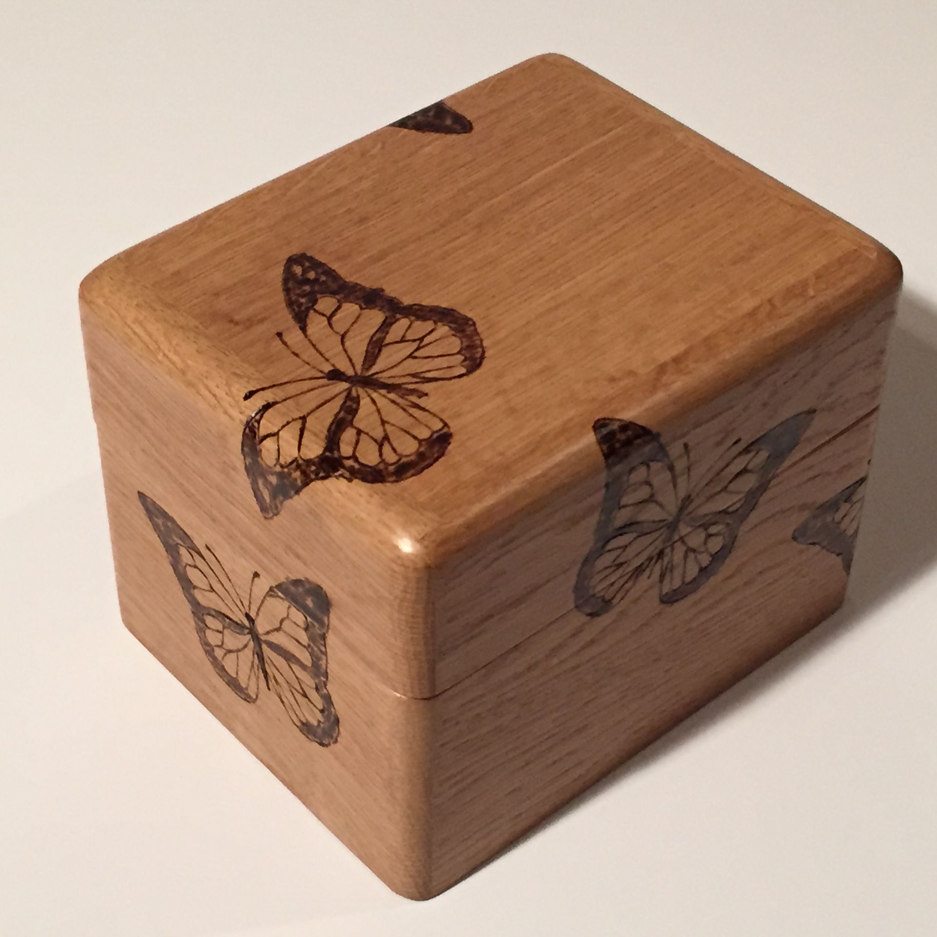 Oak Butterfly Recipe Box 5