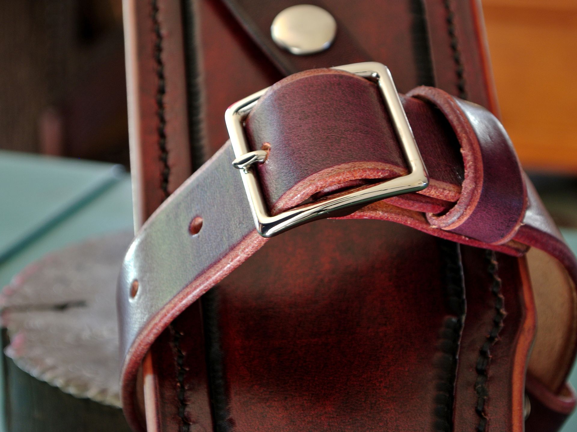 Leather Knife Sheath - W/Leg Strap 2 