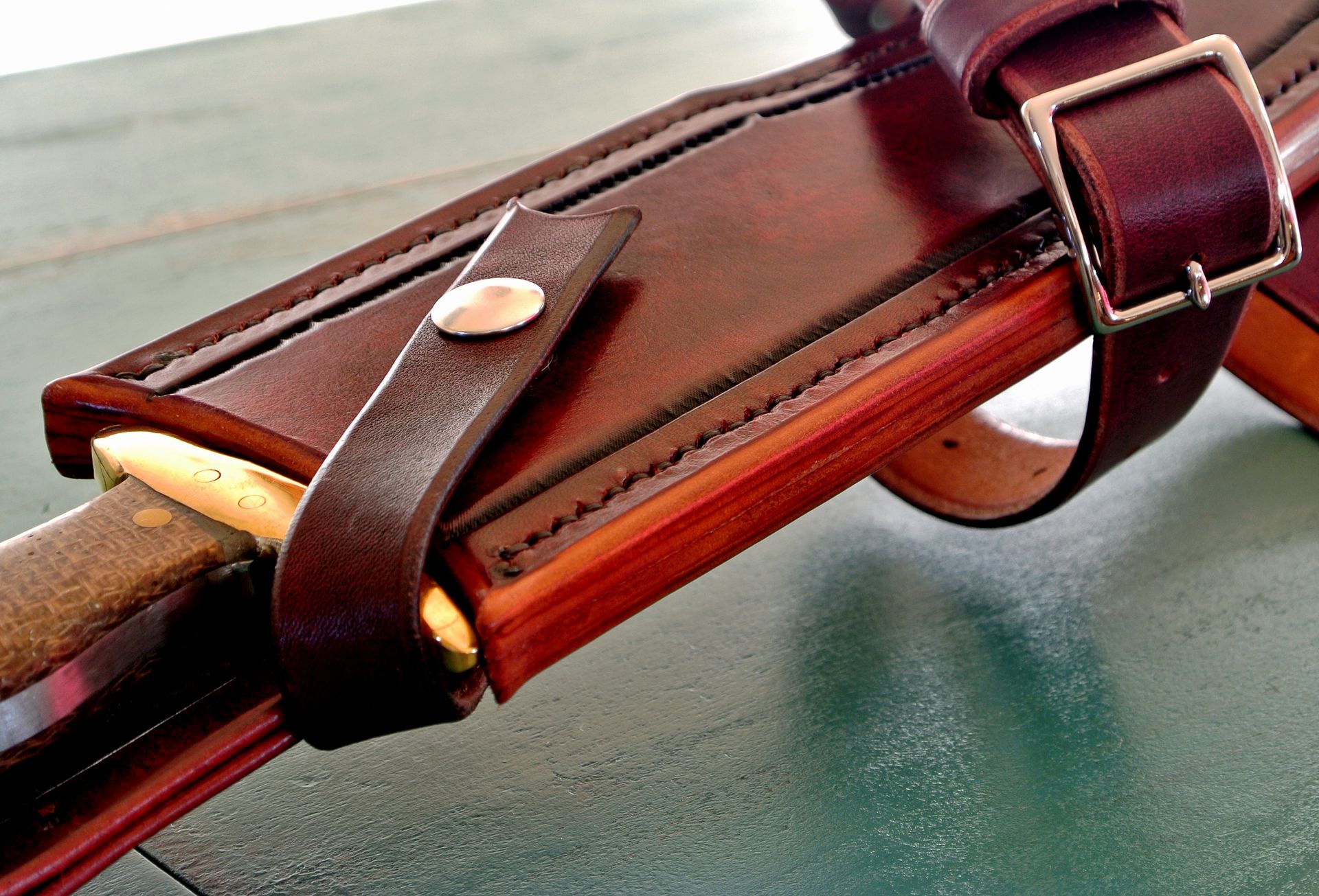 Leather Knife Sheath - W/Leg Strap 6 